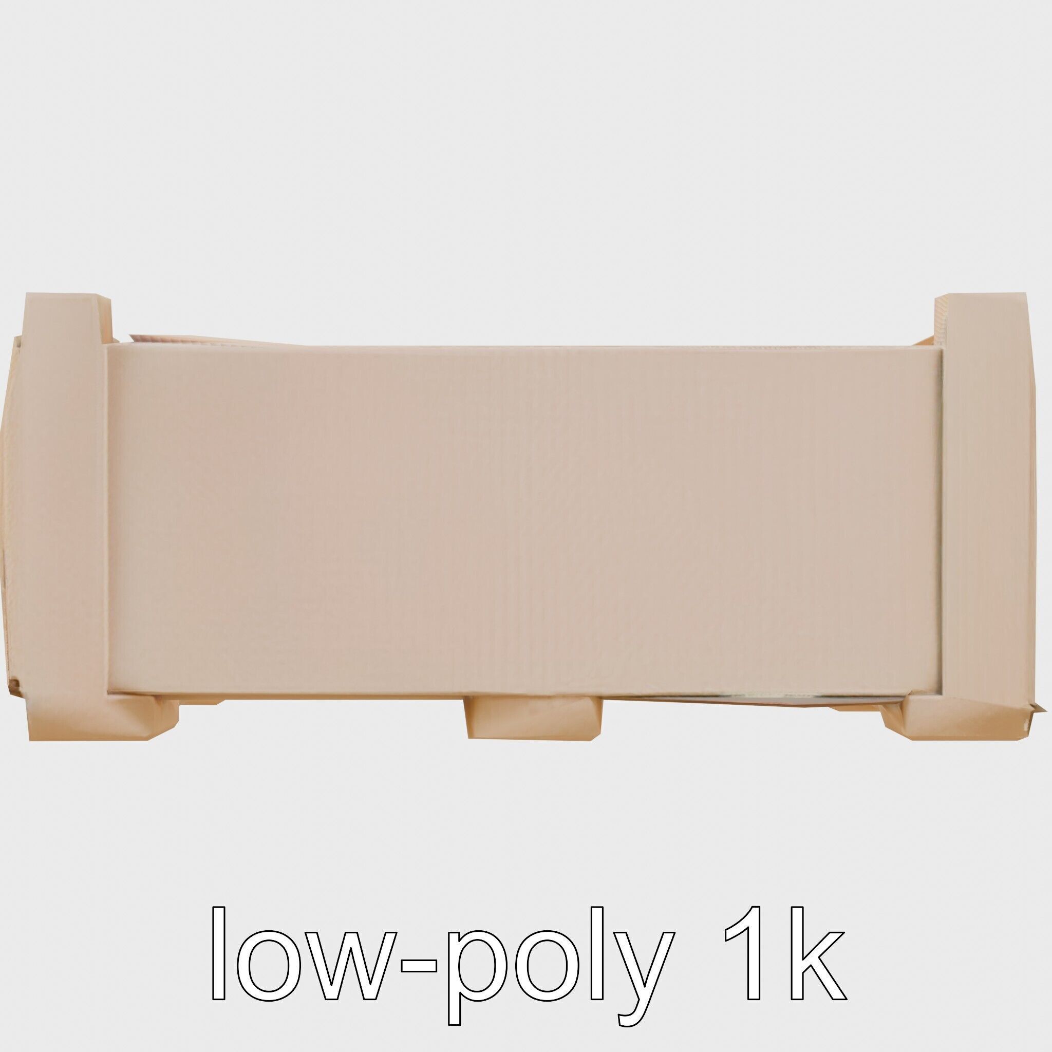 Cardboard Shipping Crate Model Pack Low-poly 3D model_7