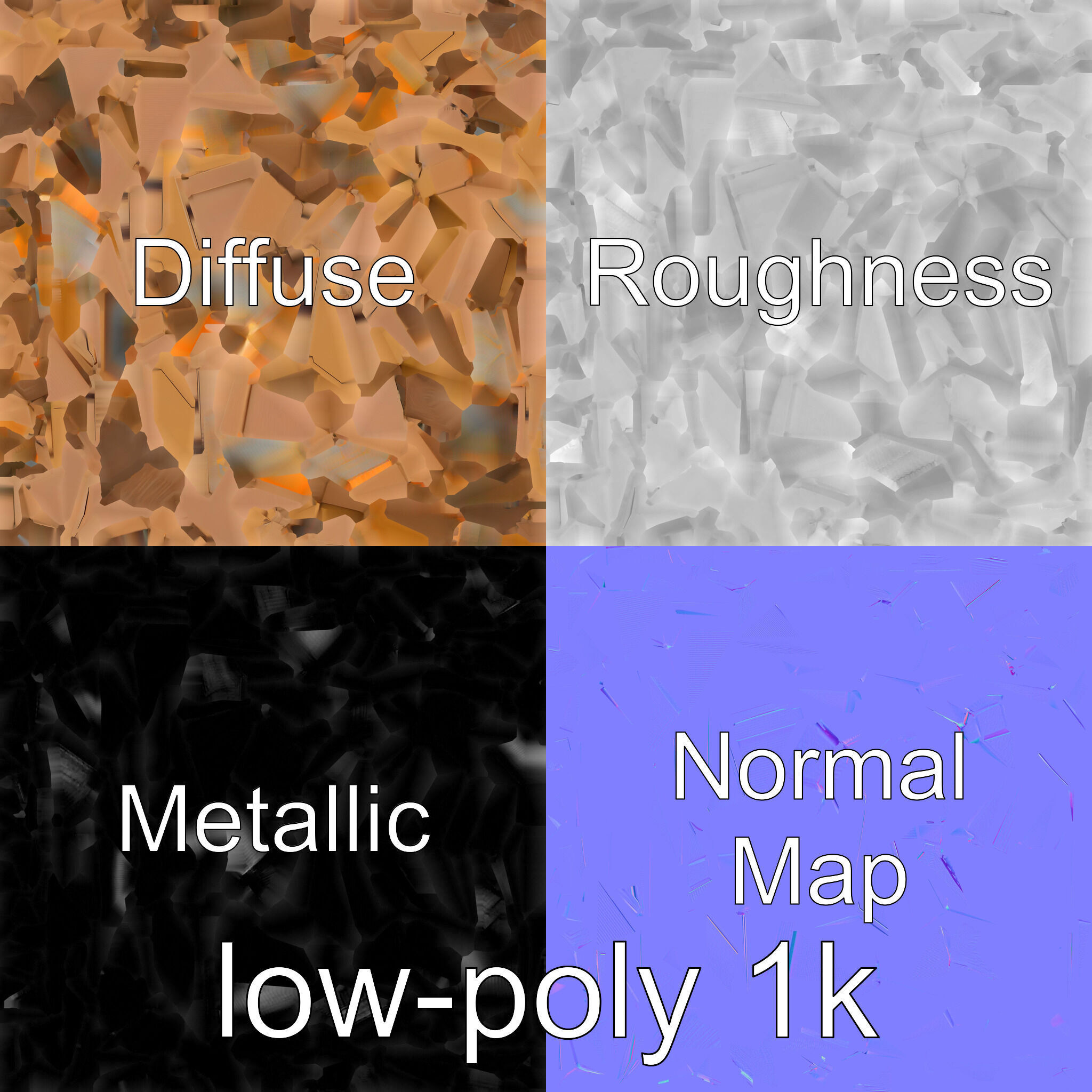 Cardboard Shipping Crate Model Pack Low-poly 3D model_4