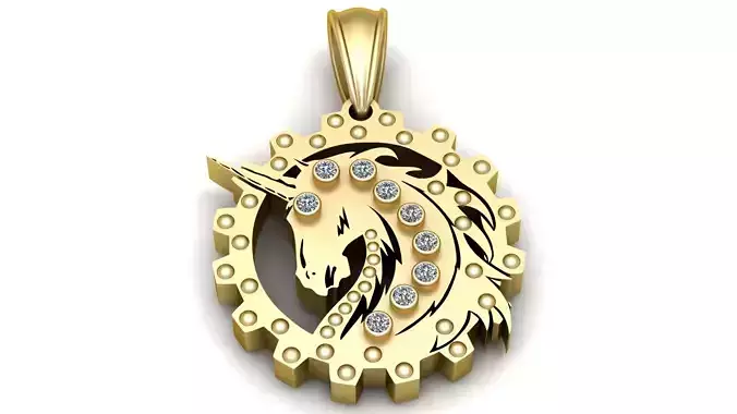 HORSE ANIMAL PENDANT 3D PRINTABLE MODEL 