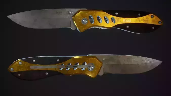  Knife Low-Poly 3D Model