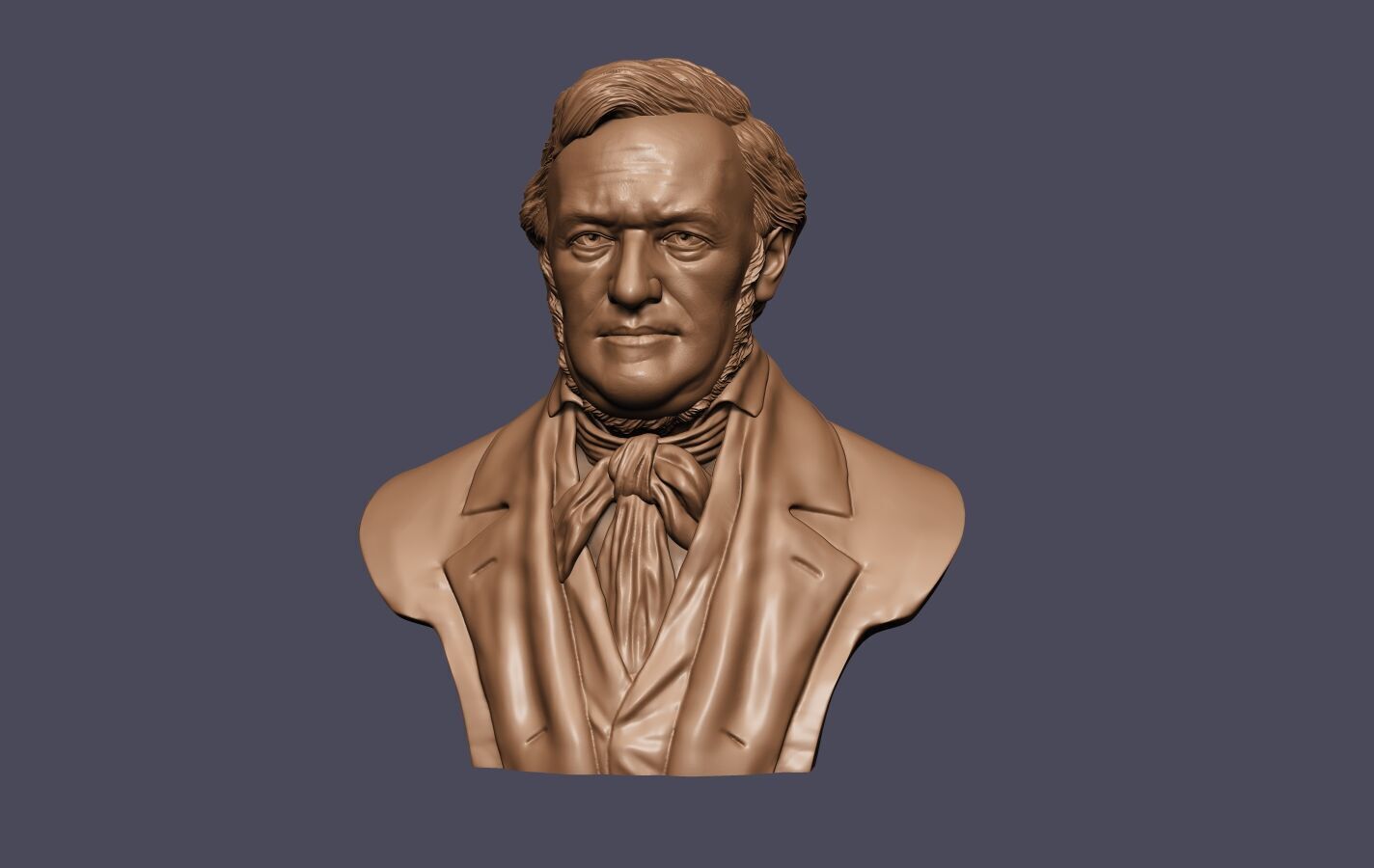 Richard Wagner Bust sculpture 3D print model_18
