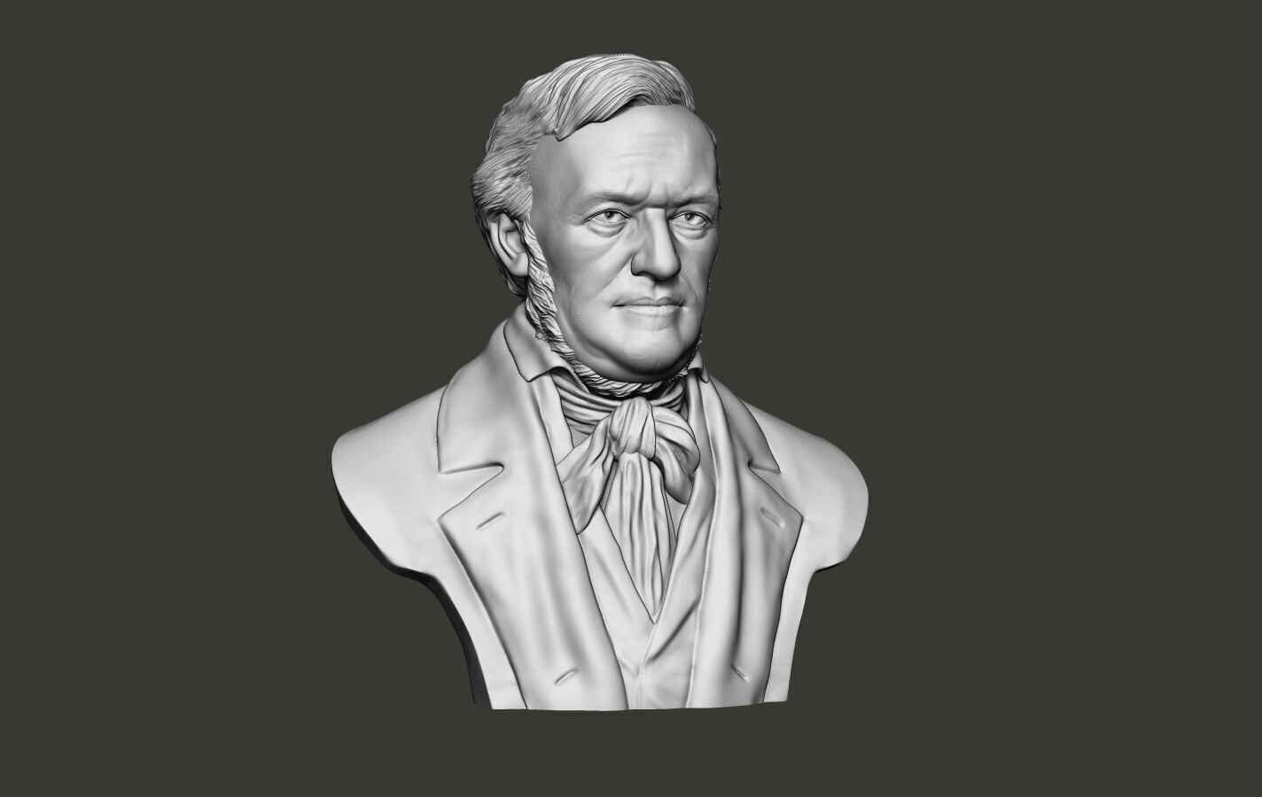 Richard Wagner Bust sculpture 3D print model_15