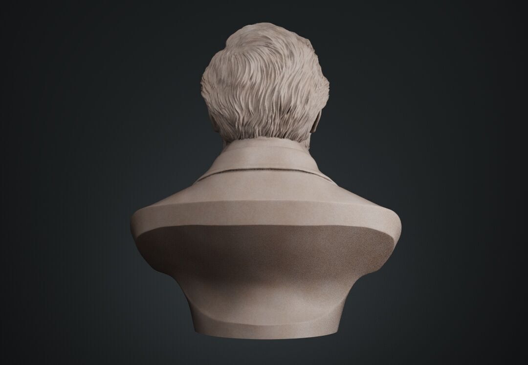 Richard Wagner Bust sculpture 3D print model_7