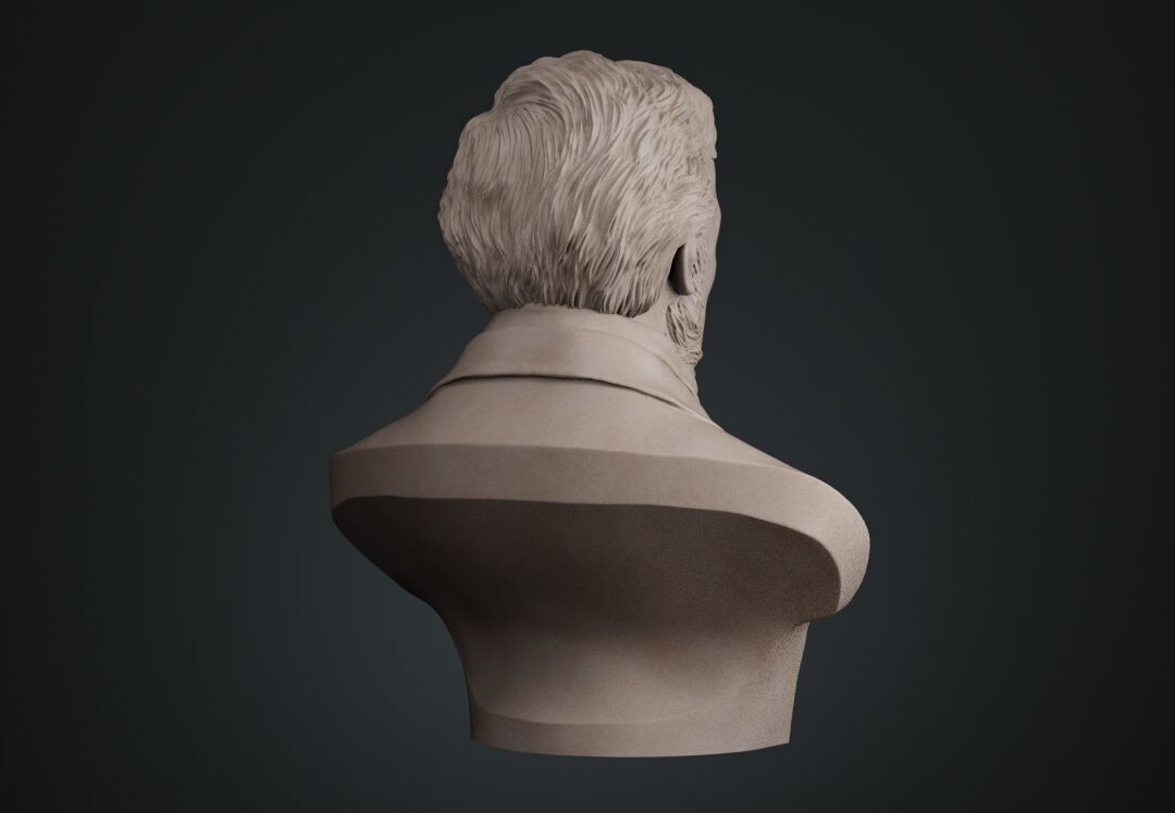 Richard Wagner Bust sculpture 3D print model_6