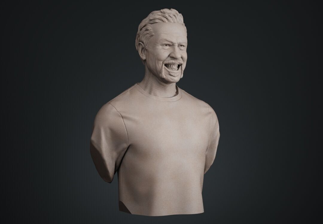 James Hetfield Bust sculpture 3D print model_2
