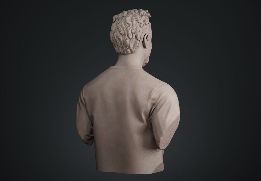 James Hetfield Bust sculpture 3D print model_6