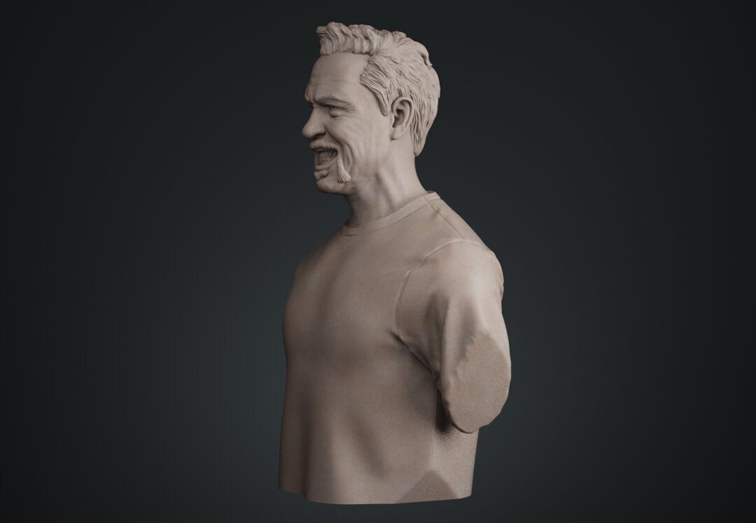 James Hetfield Bust sculpture 3D print model_11