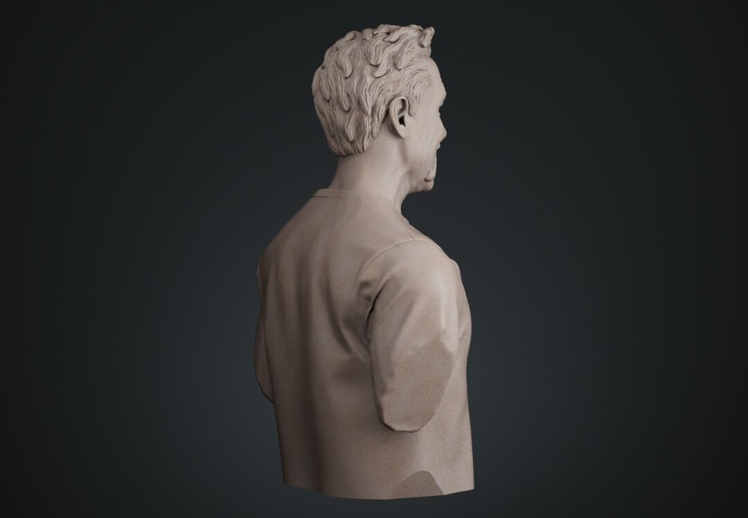 James Hetfield Bust sculpture 3D print model_5