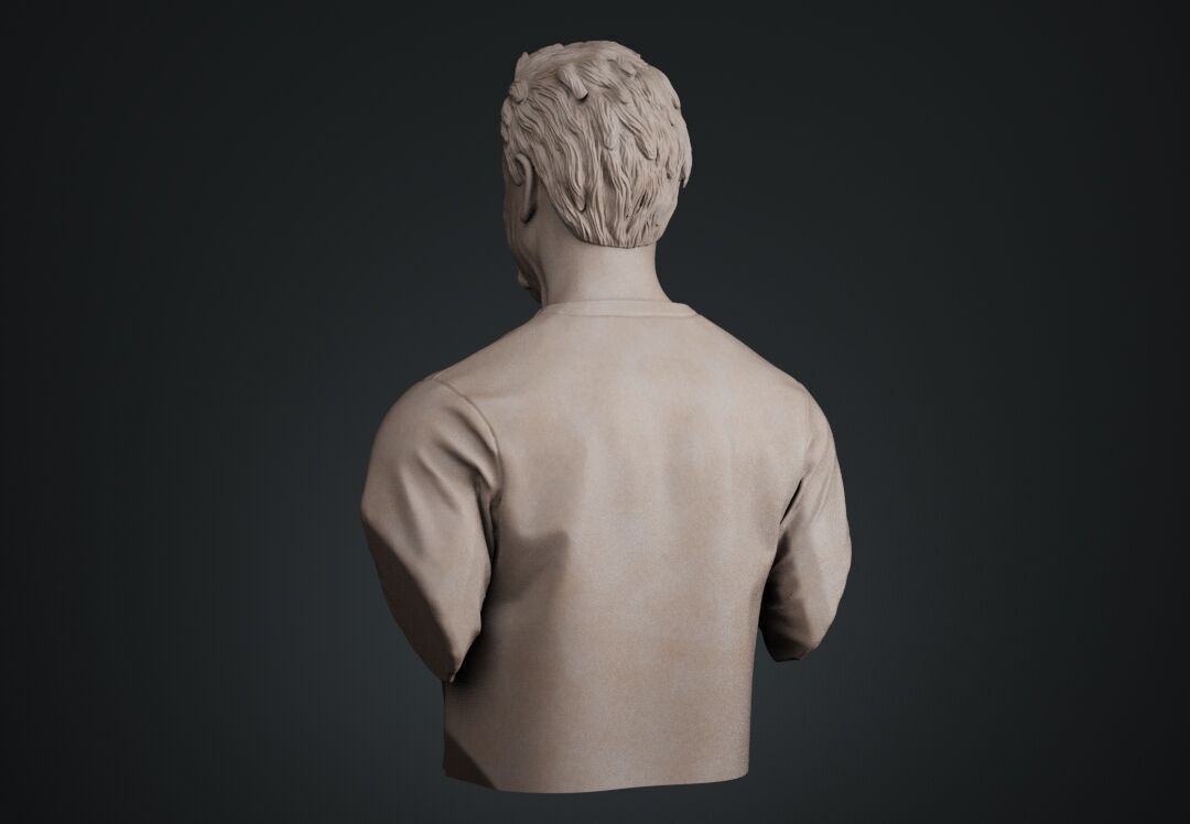 James Hetfield Bust sculpture 3D print model_8