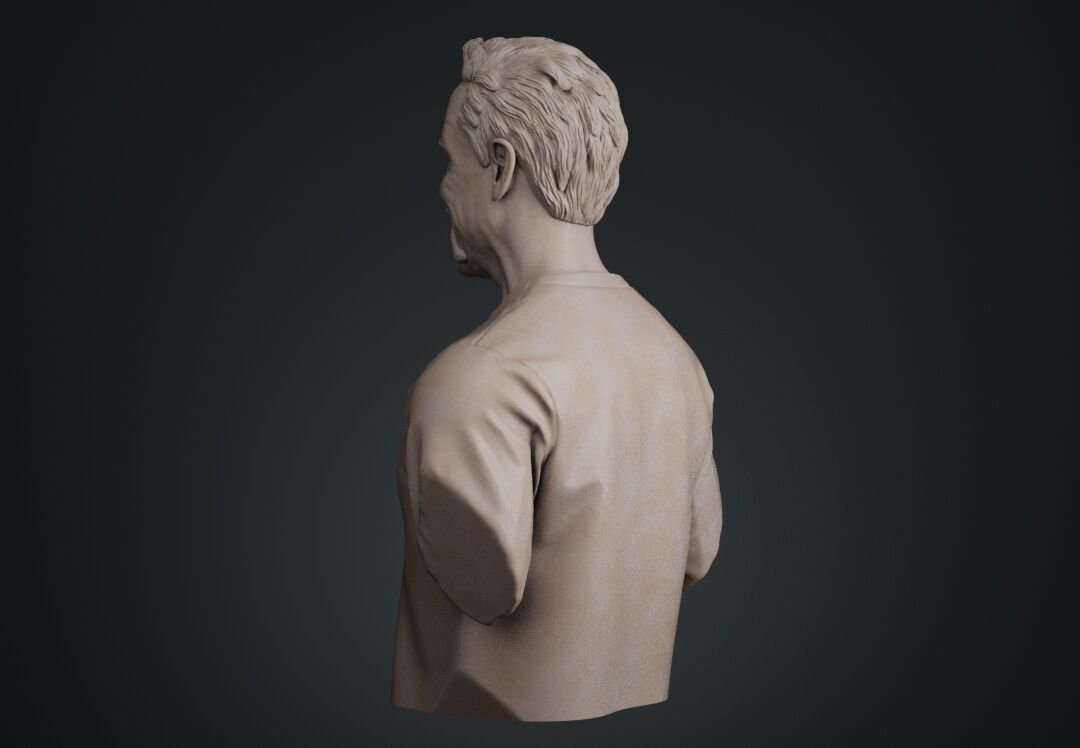 James Hetfield Bust sculpture 3D print model_9