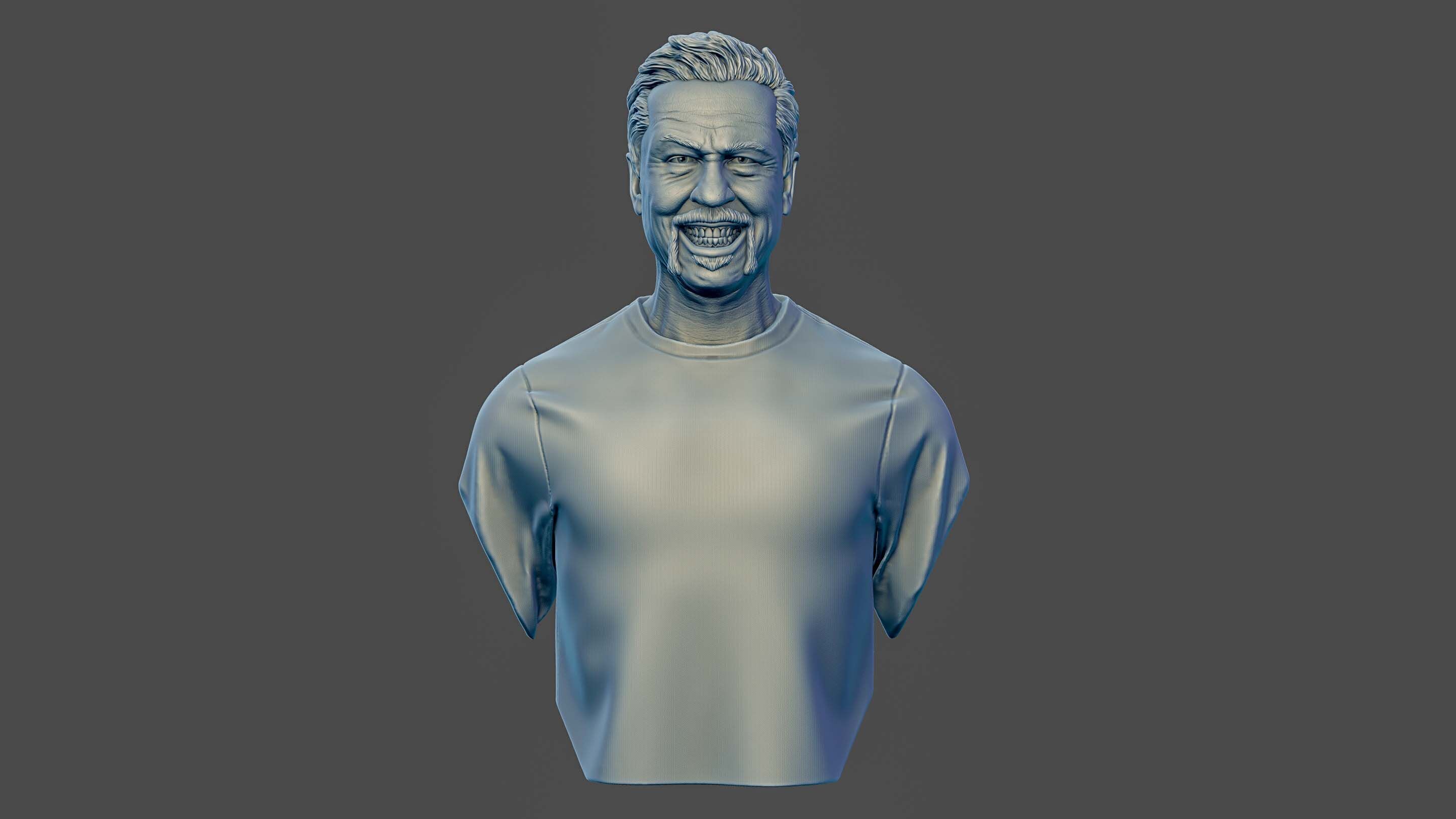 James Hetfield Bust sculpture 3D print model_17