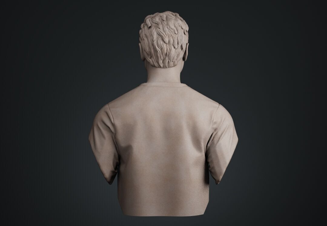 James Hetfield Bust sculpture 3D print model_7