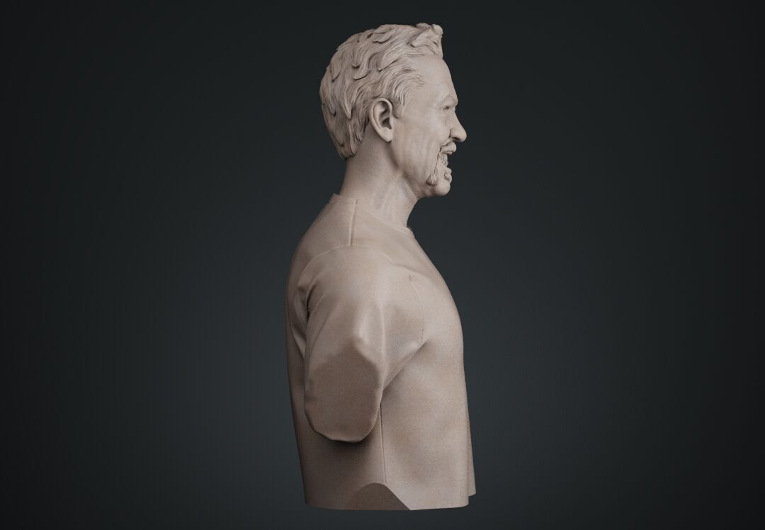 James Hetfield Bust sculpture 3D print model_4