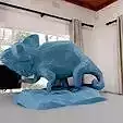 CHameleon low poly statue STL