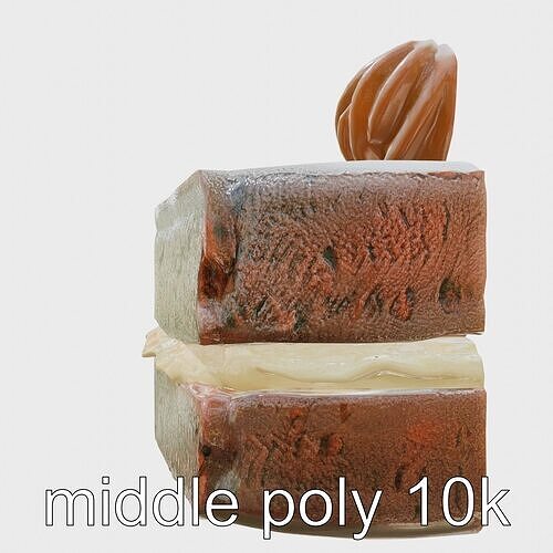 Austrian Sachertorte Cake 3D Model Pack Low-poly 3D model