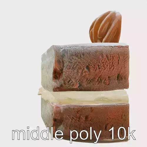 Austrian Sachertorte Cake 3D Model Pack Low-poly 3D model