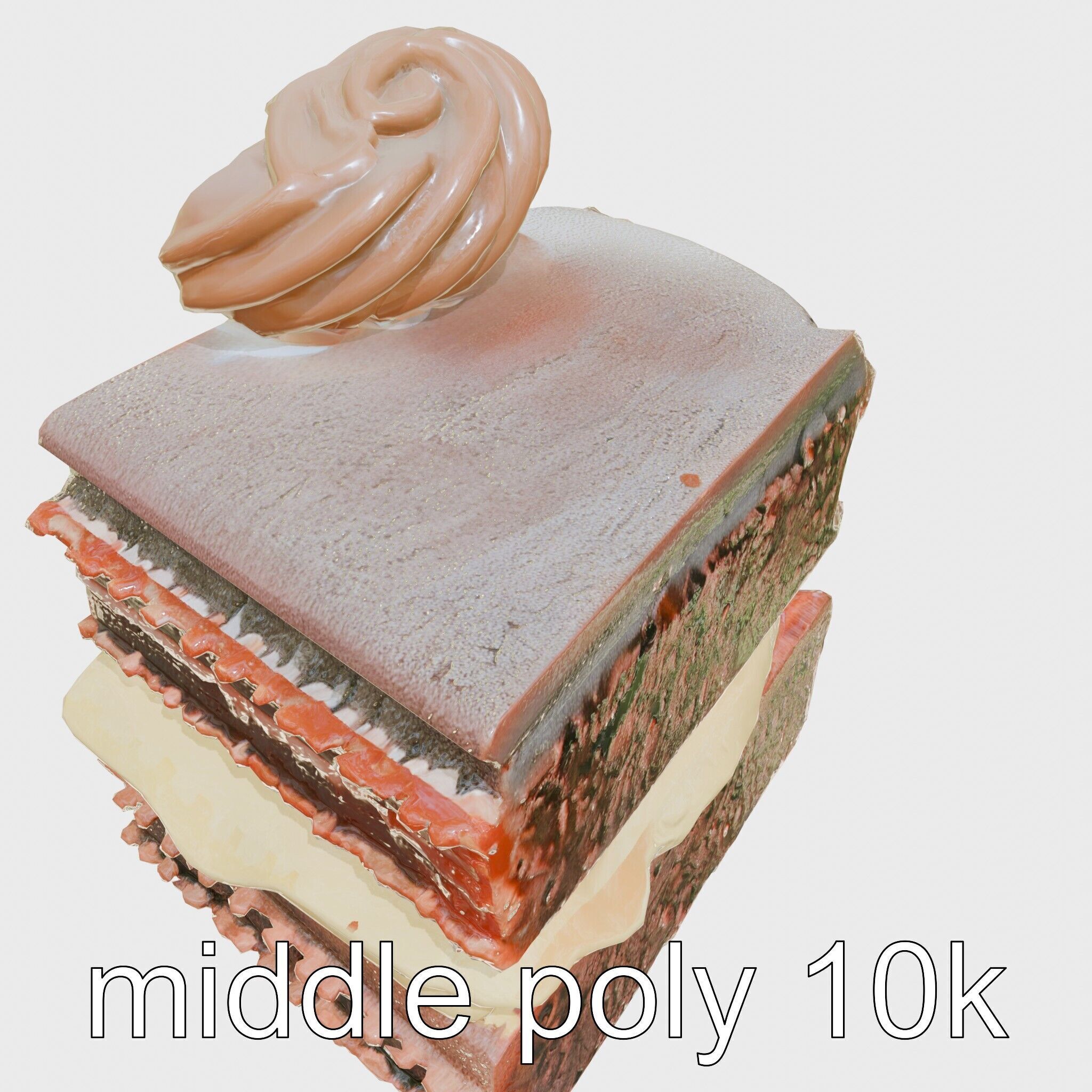 Austrian Sachertorte Cake 3D Model Pack Low-poly 3D model_12