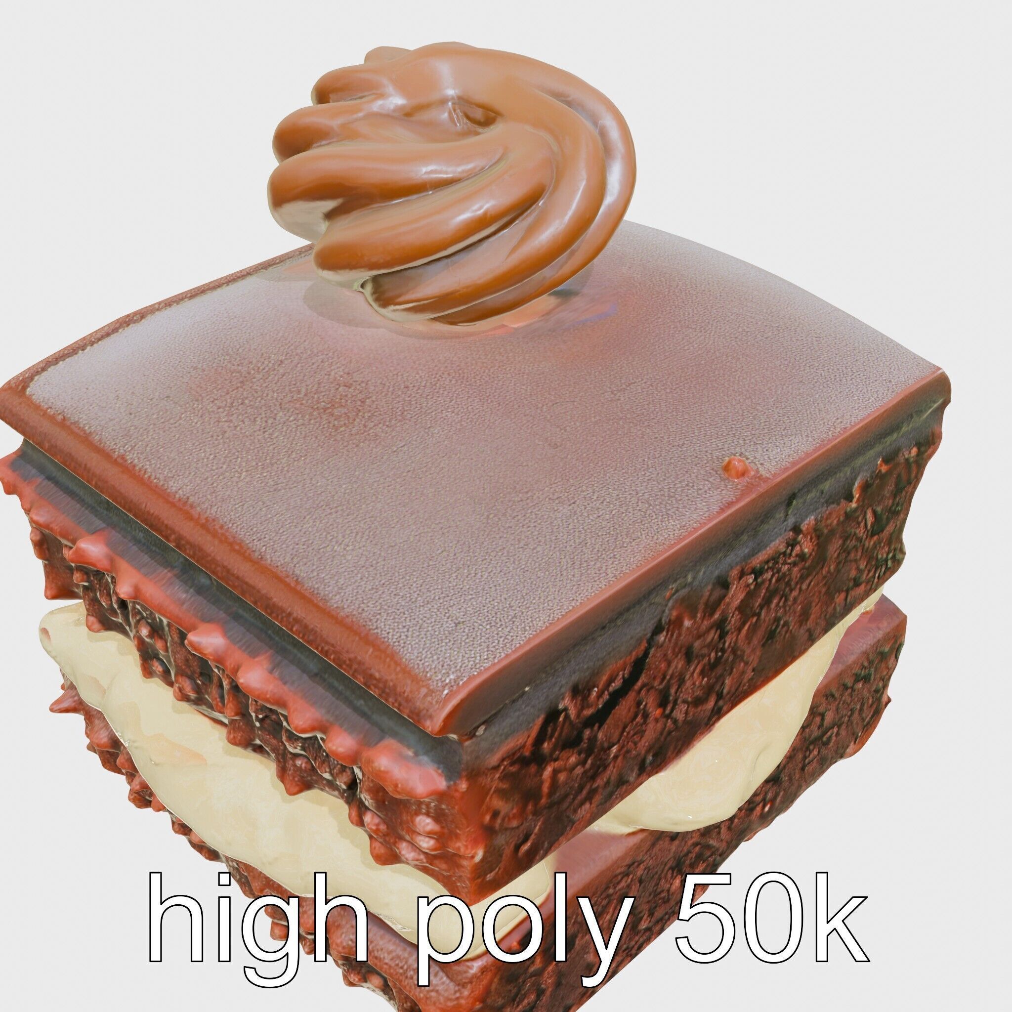 Austrian Sachertorte Cake 3D Model Pack Low-poly 3D model_11