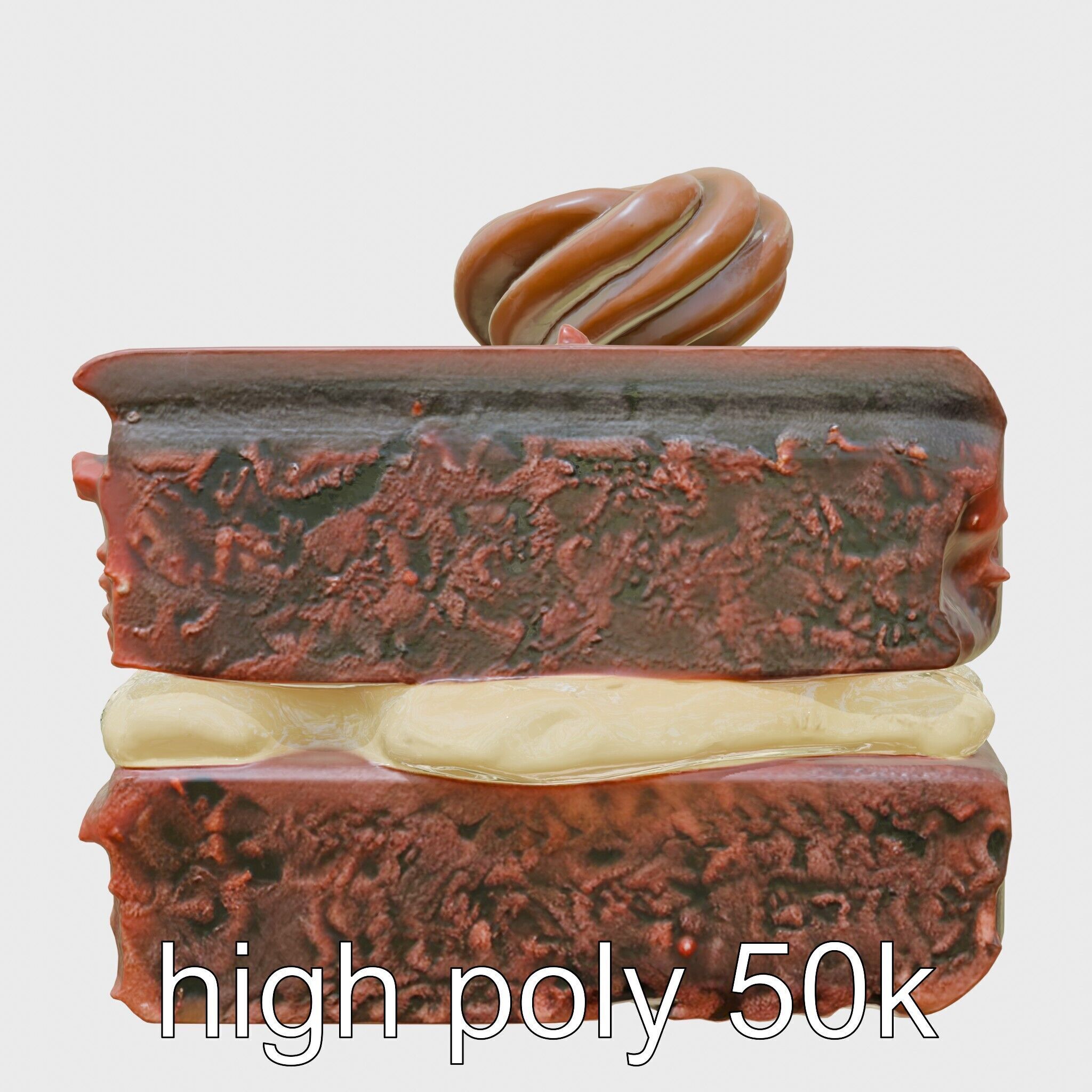 Austrian Sachertorte Cake 3D Model Pack Low-poly 3D model_17