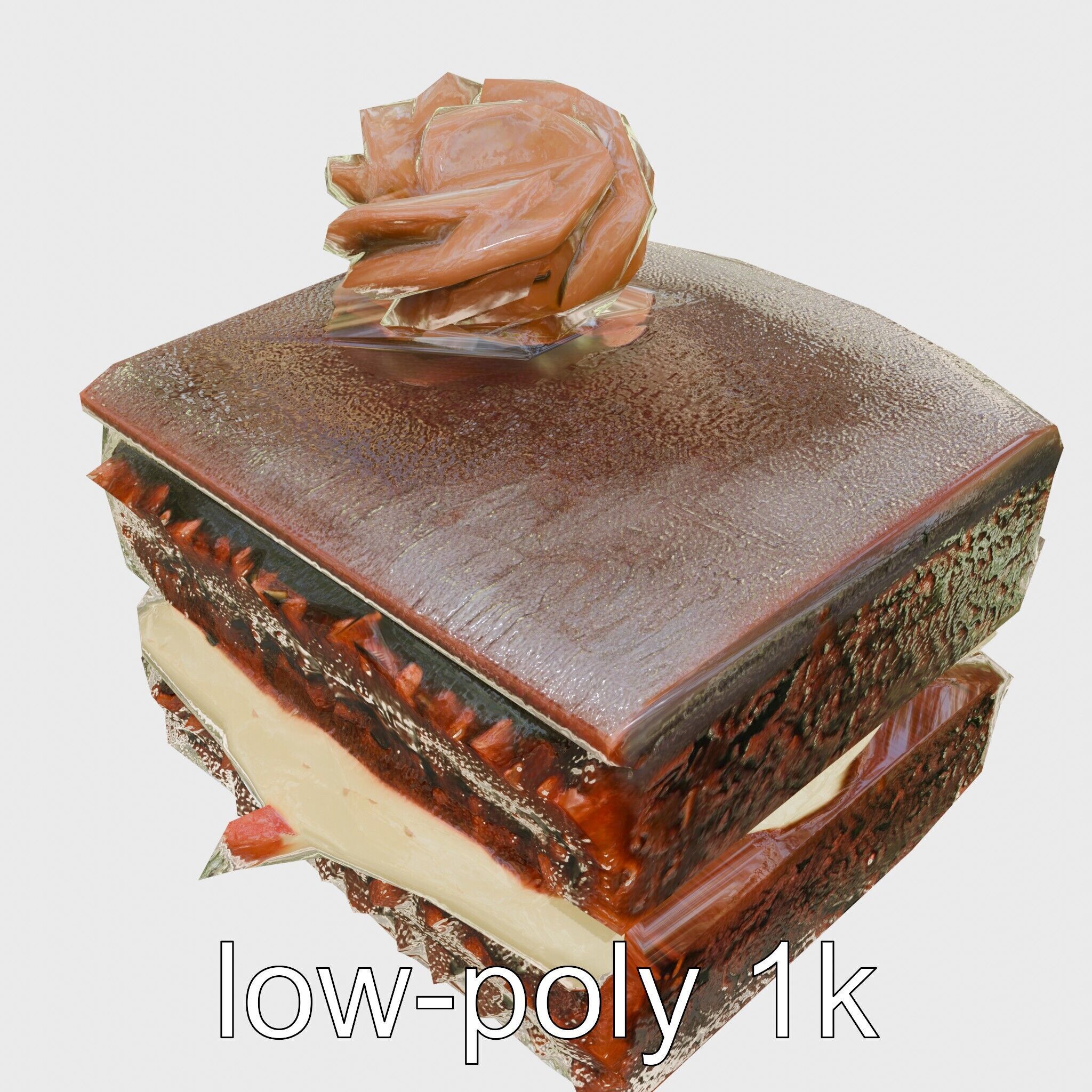 Austrian Sachertorte Cake 3D Model Pack Low-poly 3D model_26