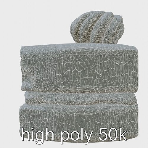 Austrian Sachertorte Cake 3D Model Pack Low-poly 3D model 6