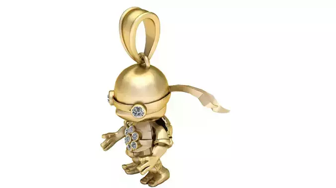 ROBBOT PENDANT 3D PRINTABLE MODEL 