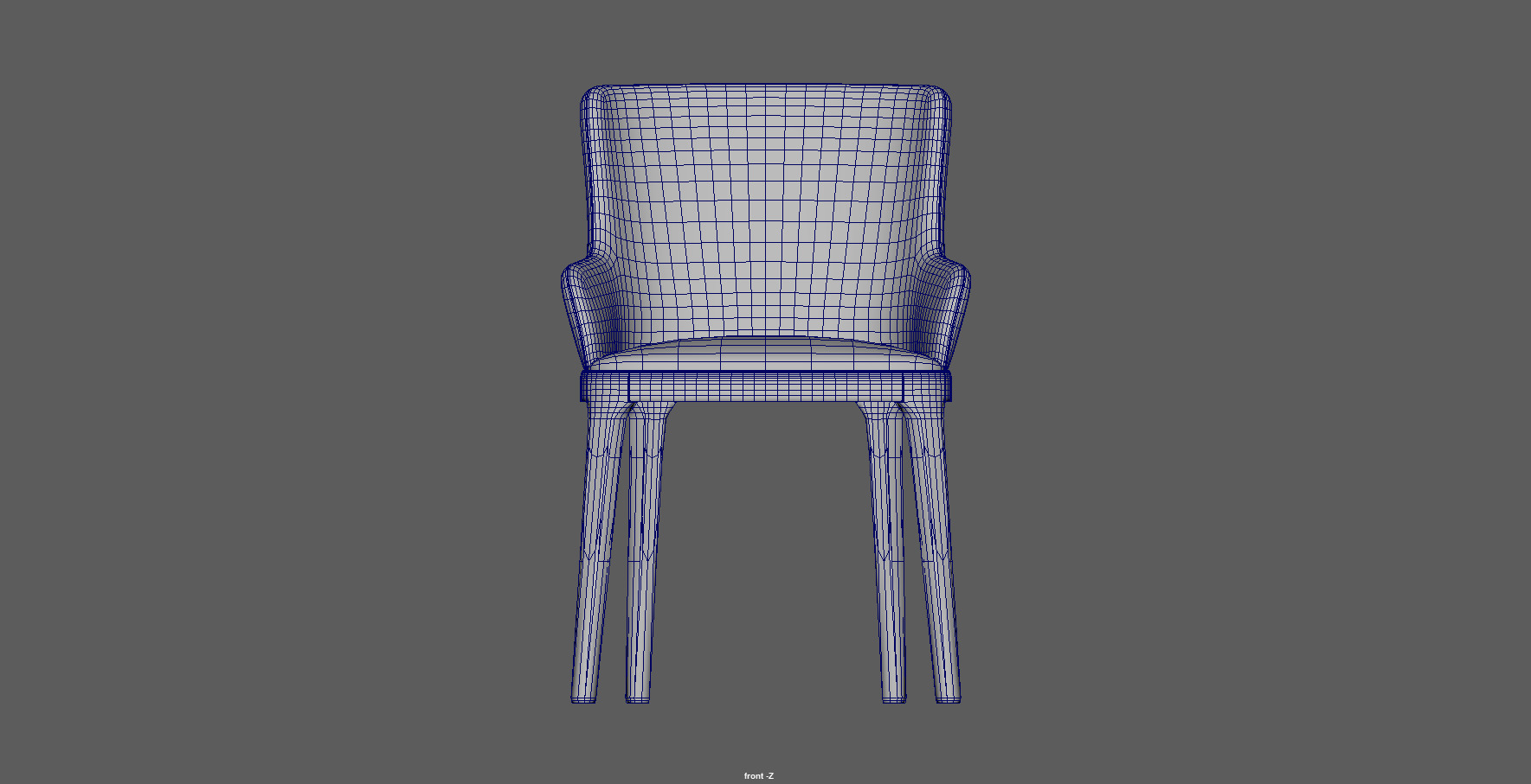 Modern Upholstered Dining Chair 3D Model Low-poly 3D model_16