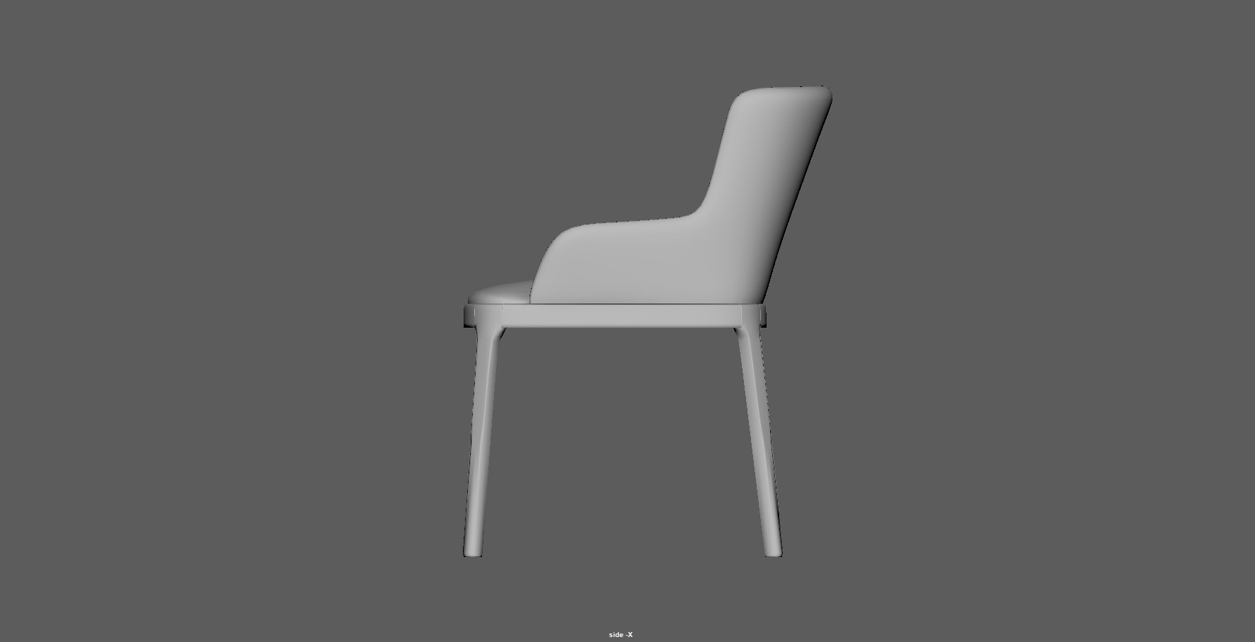 Modern Upholstered Dining Chair 3D Model Low-poly 3D model_13