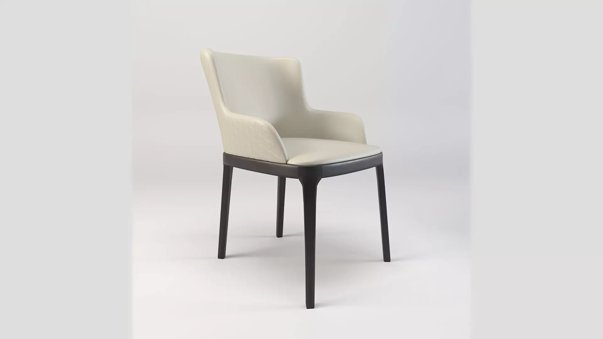 Modern Upholstered Dining Chair 3D Model Low-poly 3D model_0