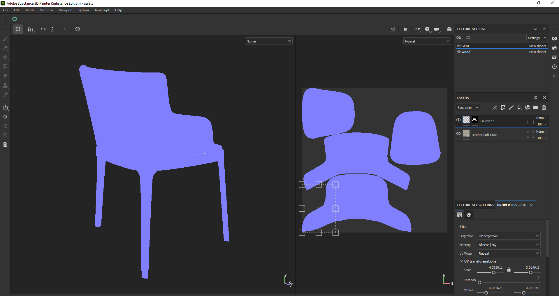 Modern Upholstered Dining Chair 3D Model Low-poly 3D model_21