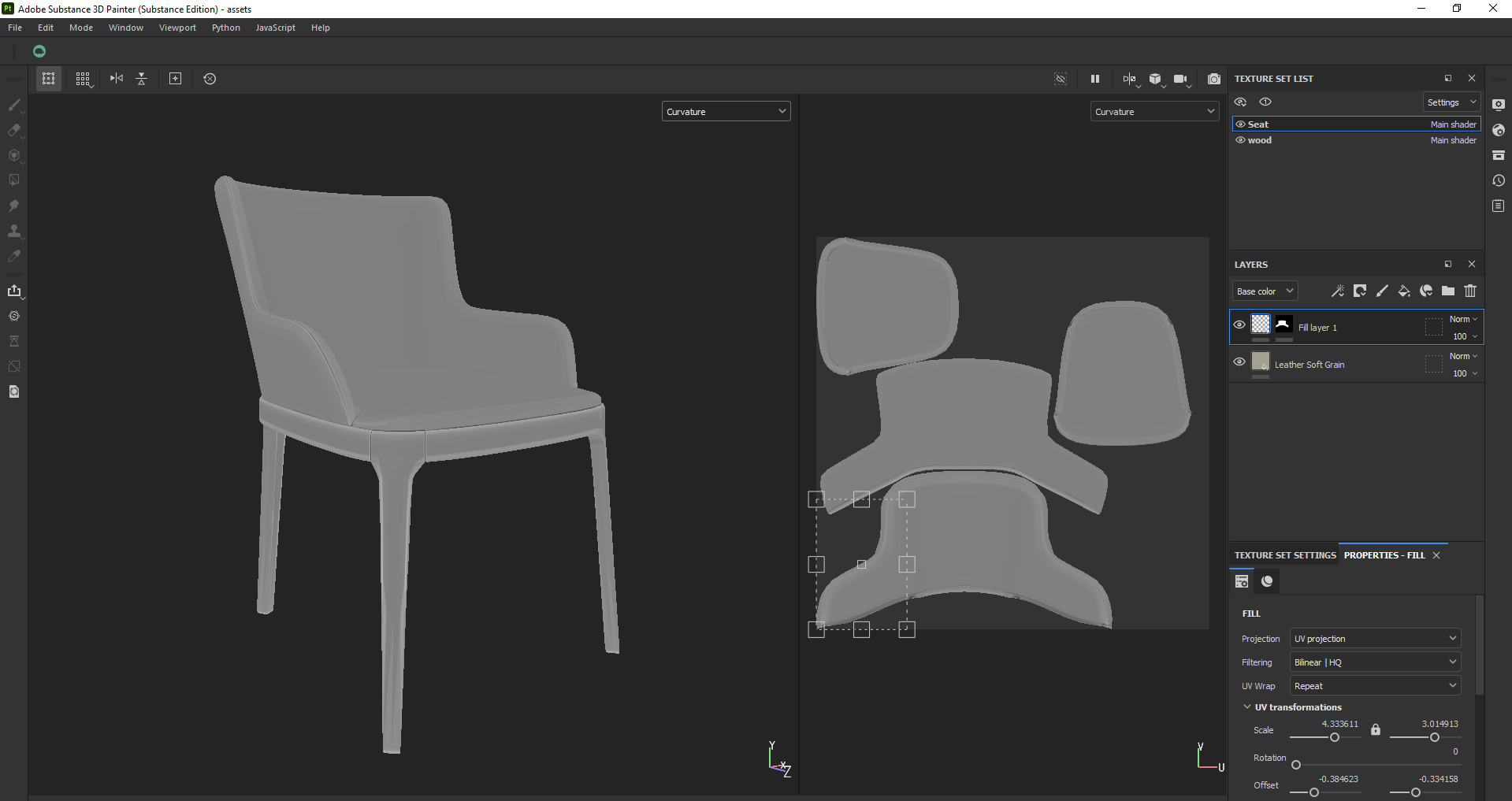 Modern Upholstered Dining Chair 3D Model Low-poly 3D model_25