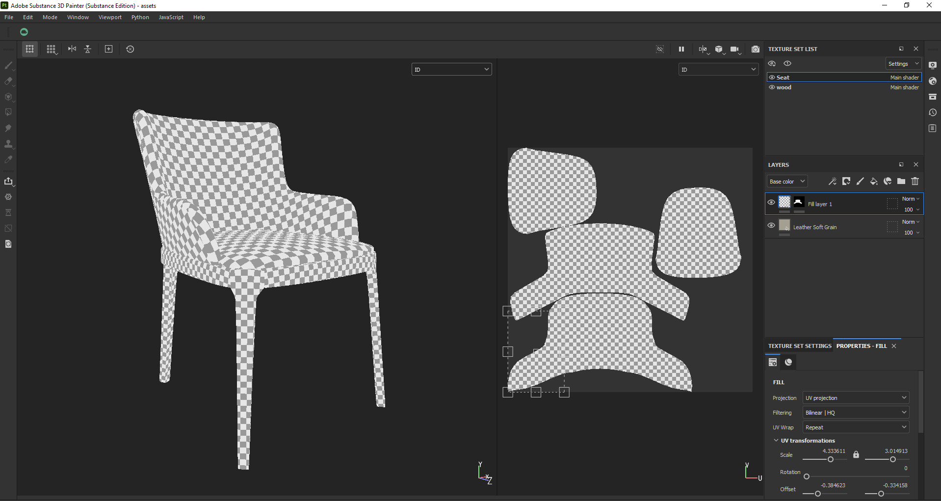 Modern Upholstered Dining Chair 3D Model Low-poly 3D model_23