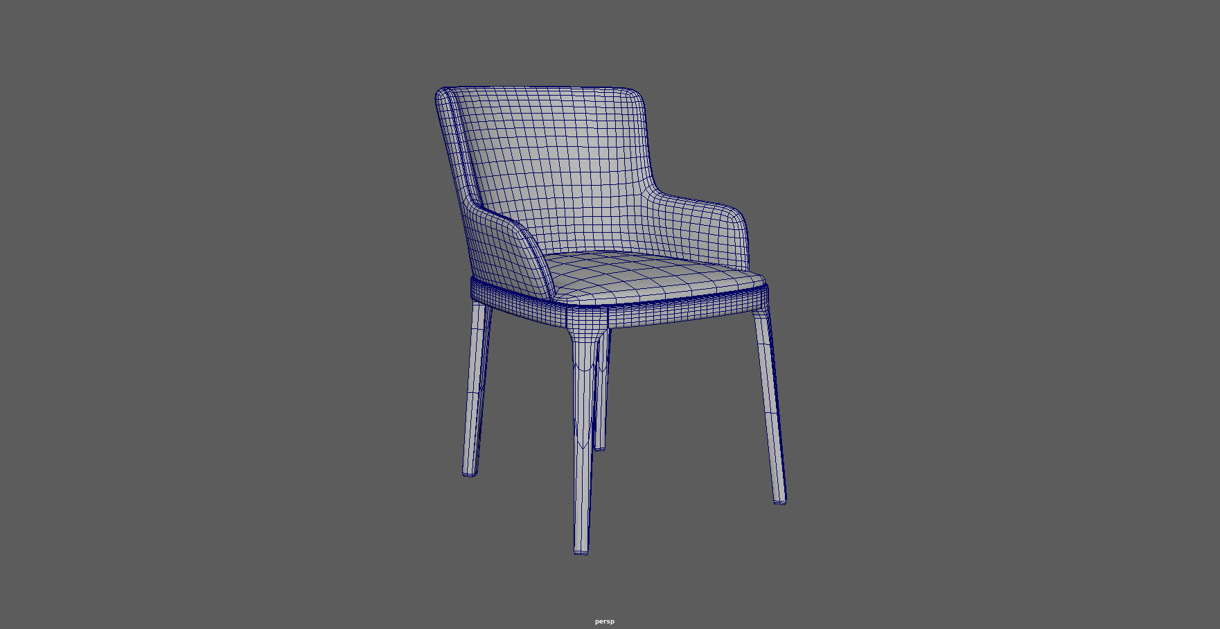 Modern Upholstered Dining Chair 3D Model Low-poly 3D model_10