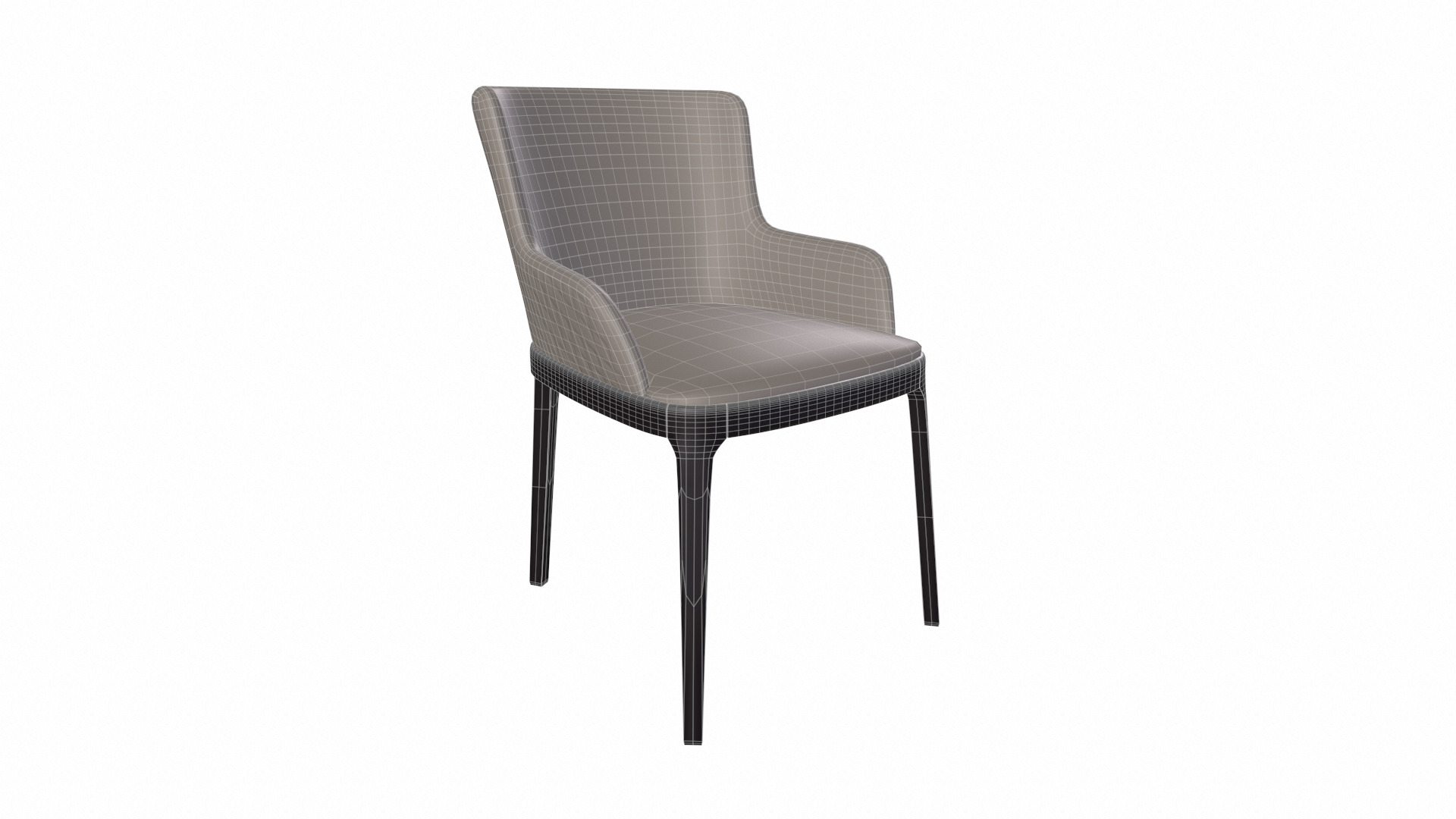 Modern Upholstered Dining Chair 3D Model Low-poly 3D model_7