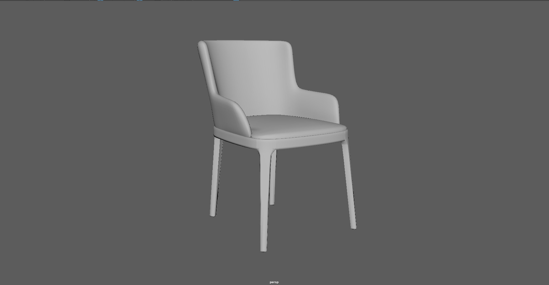Modern Upholstered Dining Chair 3D Model Low-poly 3D model_9
