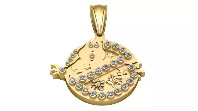 FANCY DESIGN COIN PENDAN T 3E PRITNABLE MODEL 