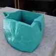 Cat box planter succulent pot flower vase STL 3D print model_0