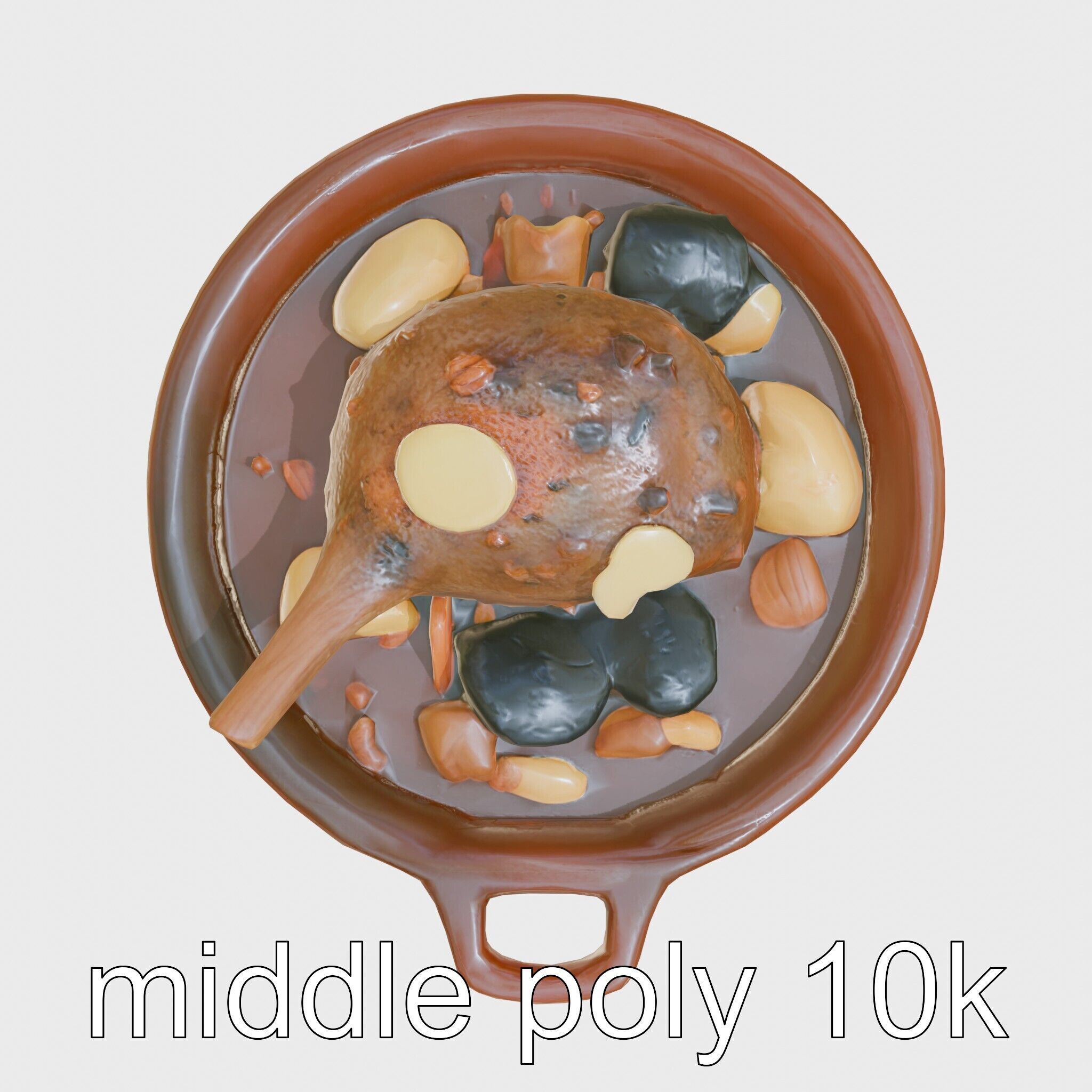 Moroccan Tagine Cooked Lamb Model Pack Low-poly 3D model_16