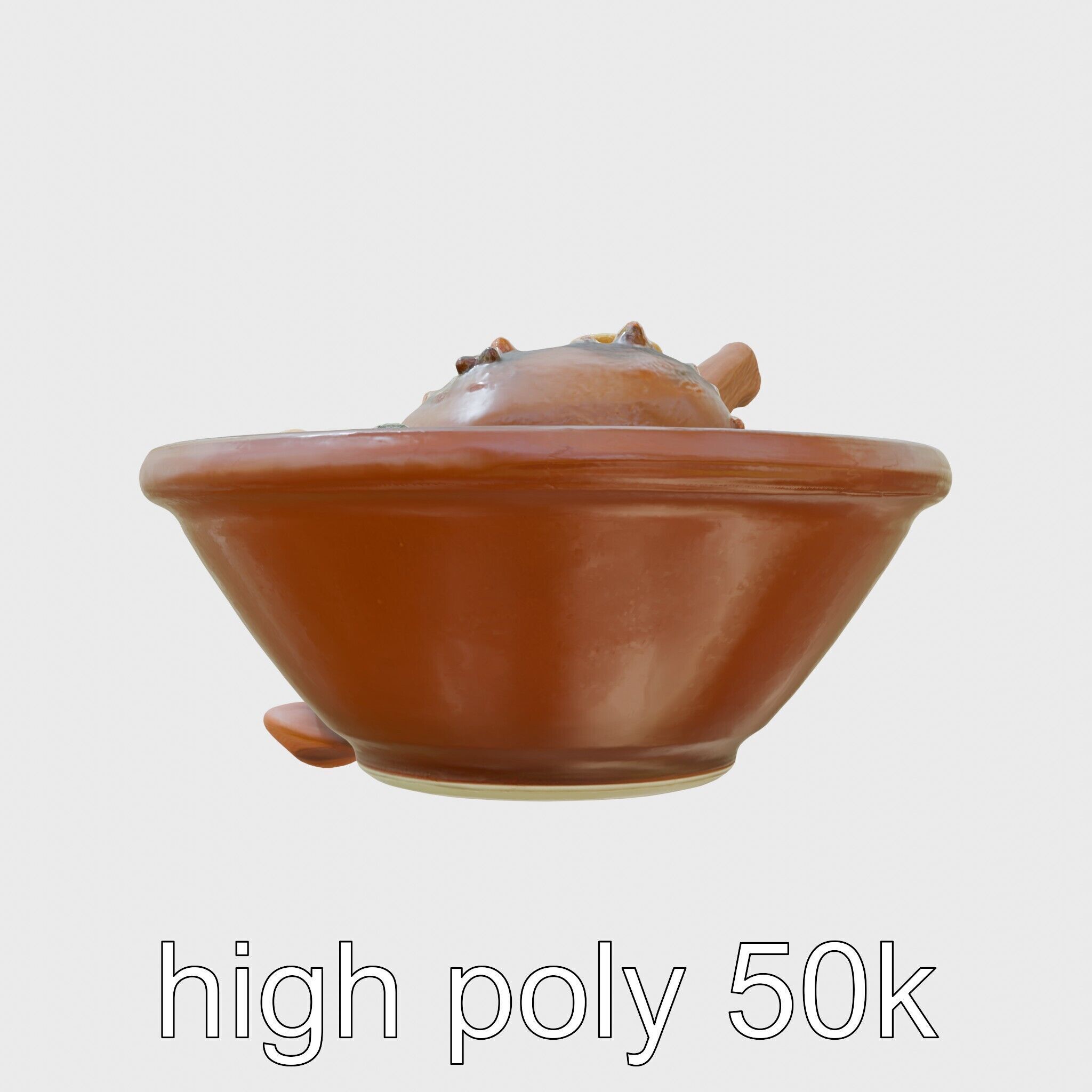 Moroccan Tagine Cooked Lamb Model Pack Low-poly 3D model_11