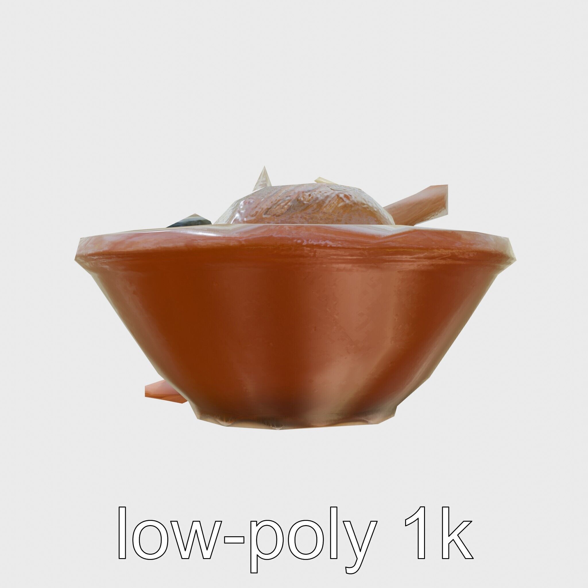 Moroccan Tagine Cooked Lamb Model Pack Low-poly 3D model_13