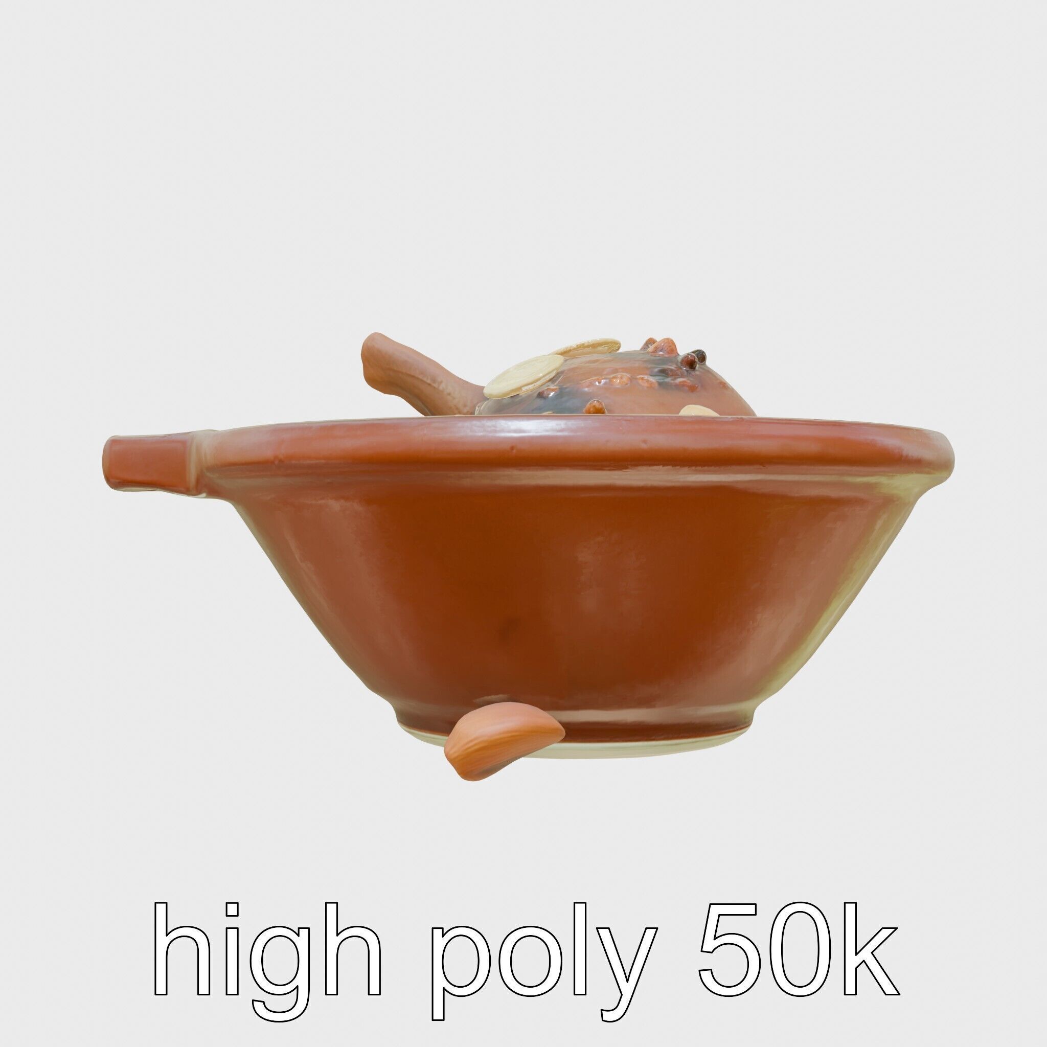 Moroccan Tagine Cooked Lamb Model Pack Low-poly 3D model_26