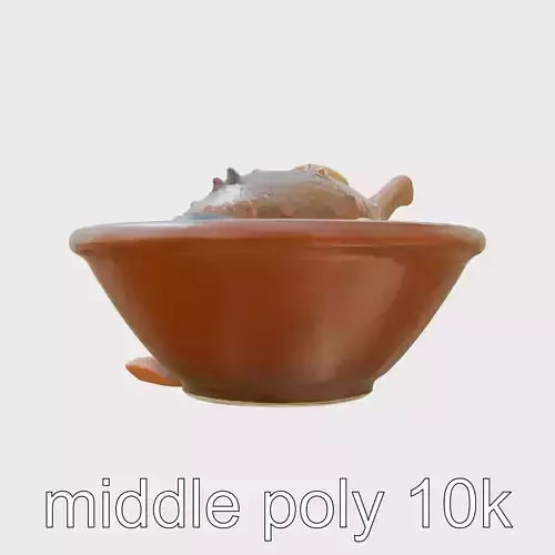 Moroccan Tagine Cooked Lamb Model Pack Low-poly 3D model
