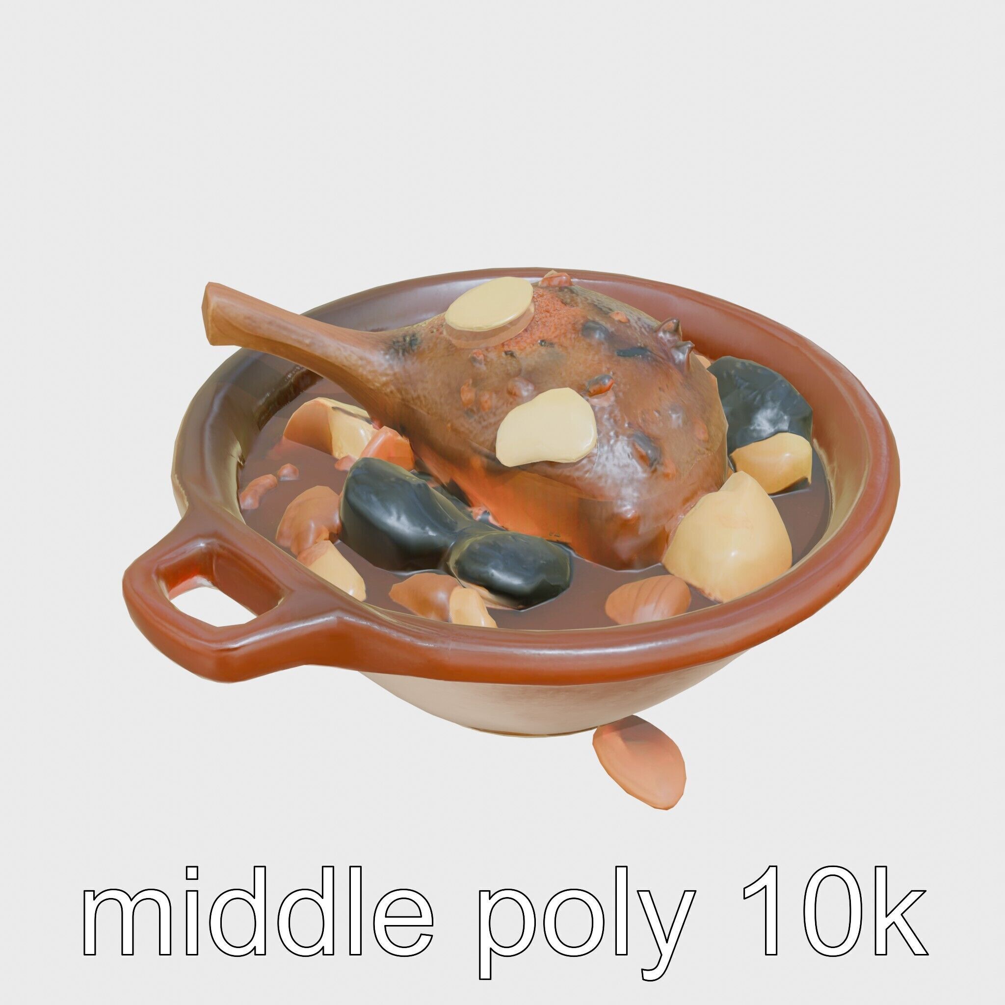 Moroccan Tagine Cooked Lamb Model Pack Low-poly 3D model_12