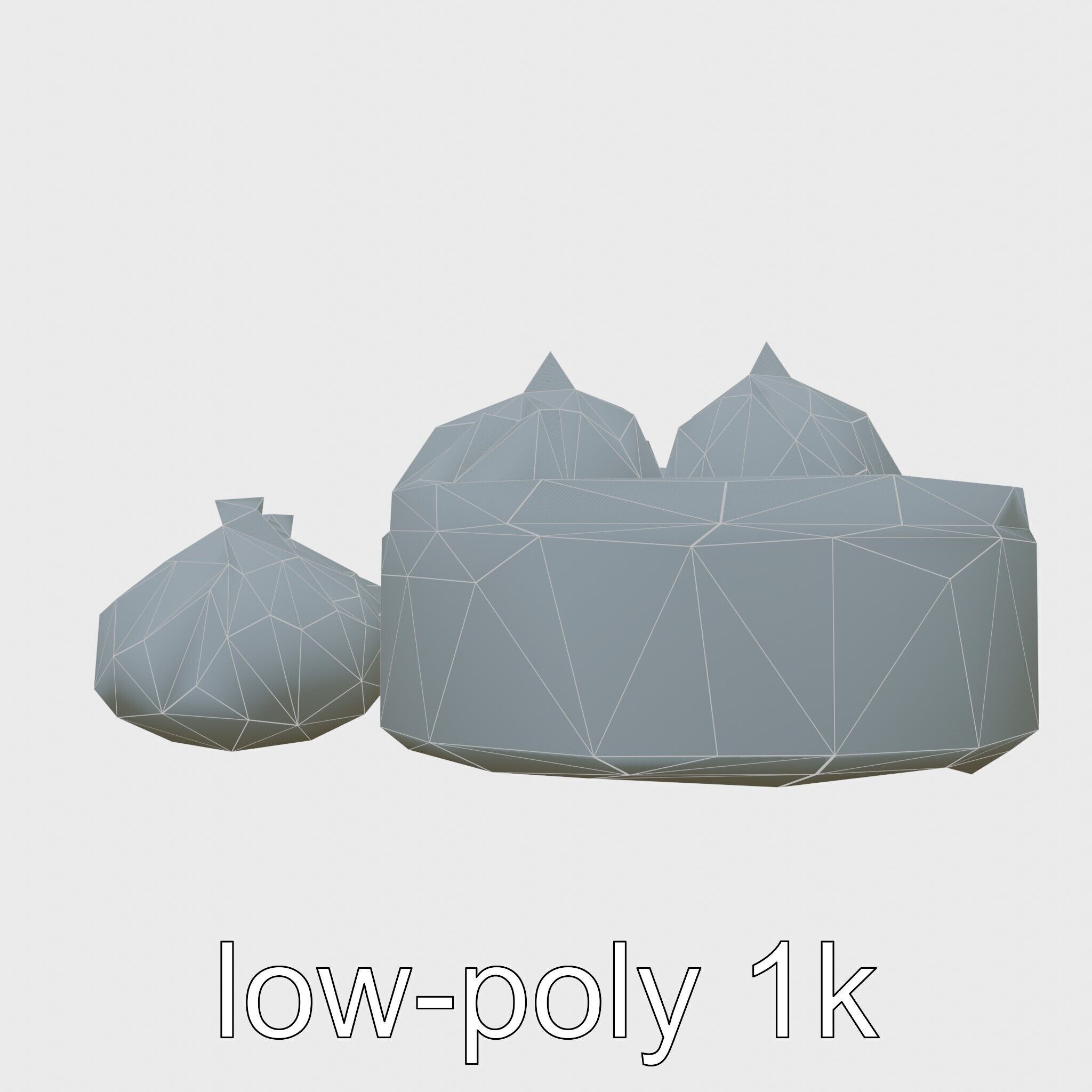 Dim Sum Feast Steamer model pack Low-poly 3D model_16