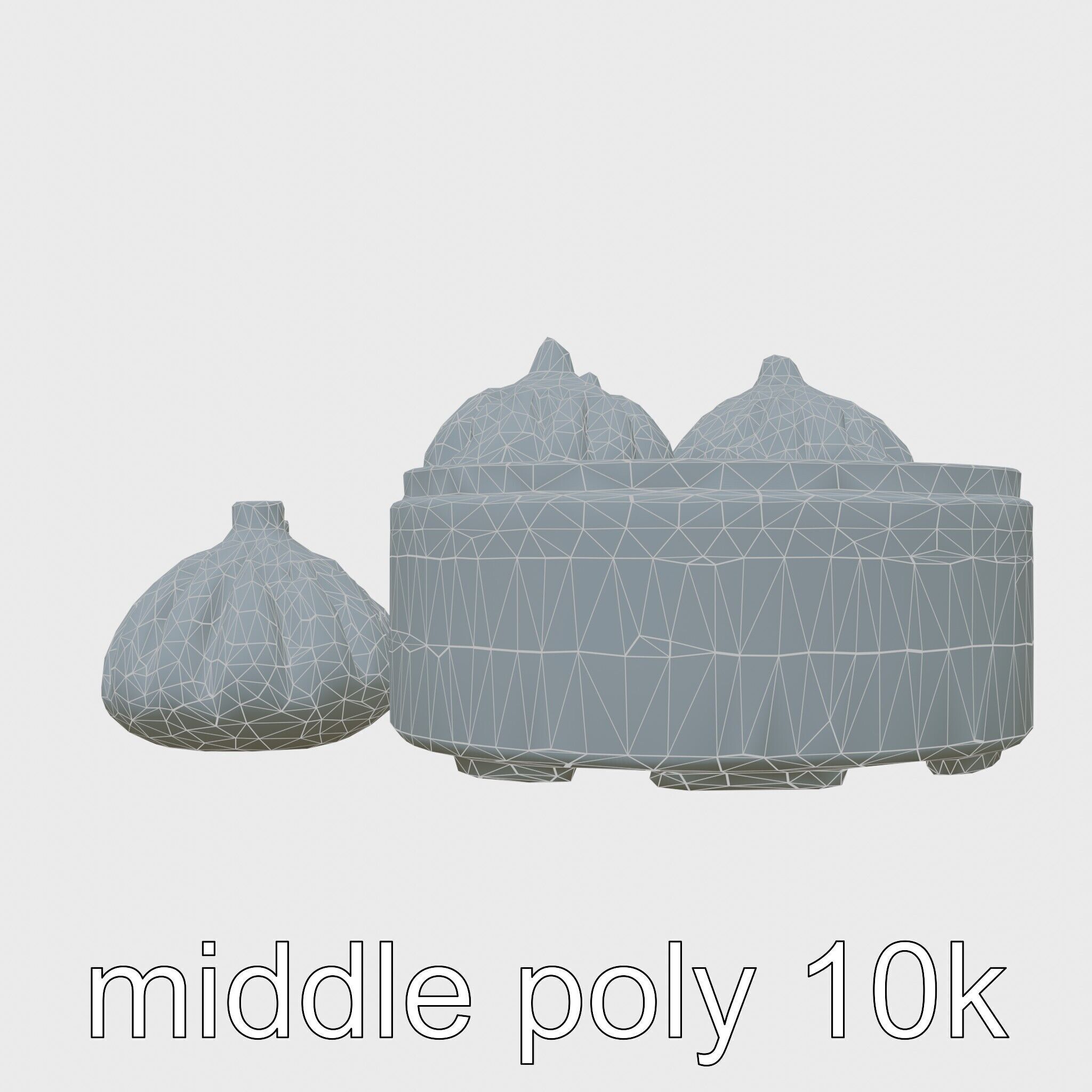 Dim Sum Feast Steamer model pack Low-poly 3D model_19