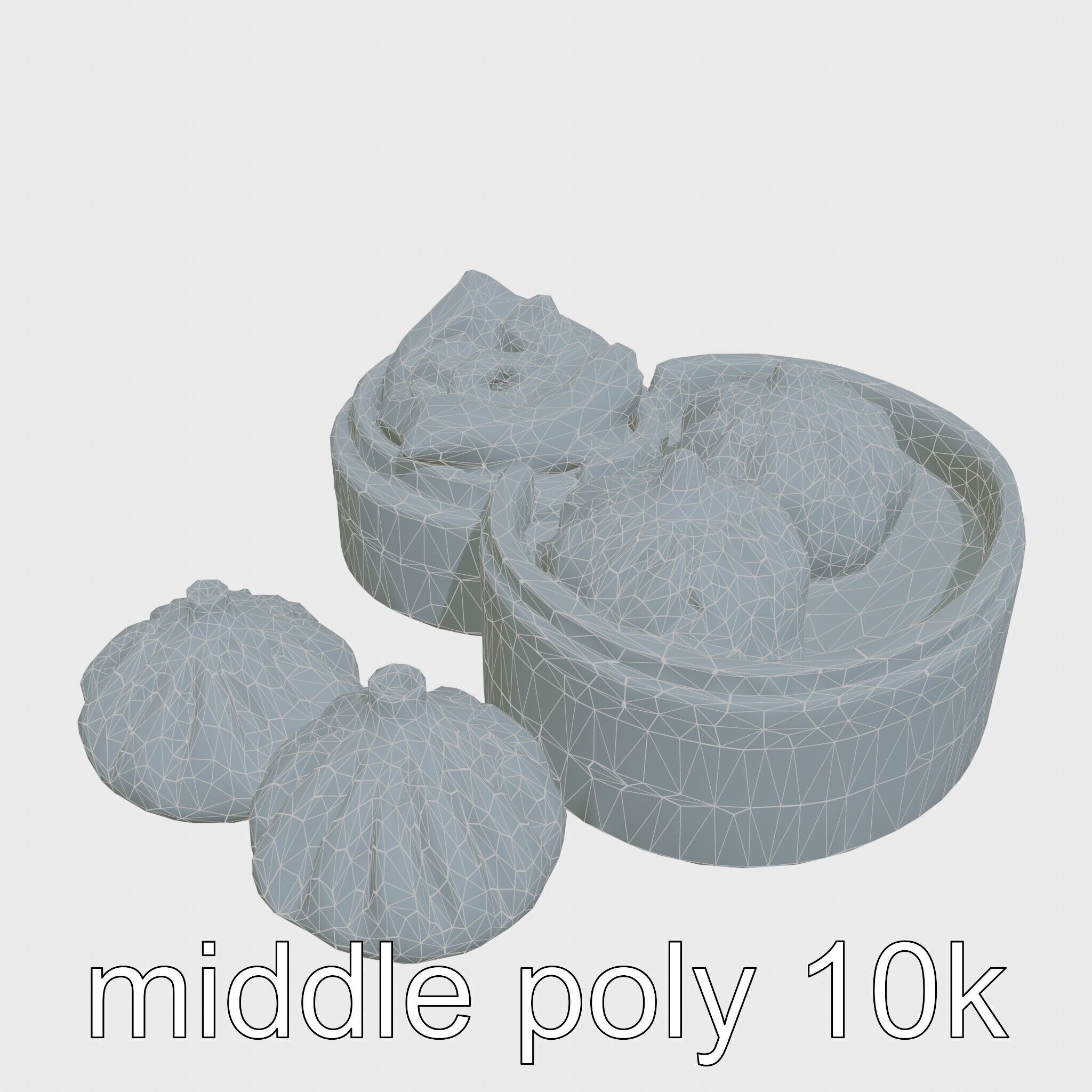 Dim Sum Feast Steamer model pack Low-poly 3D model_13