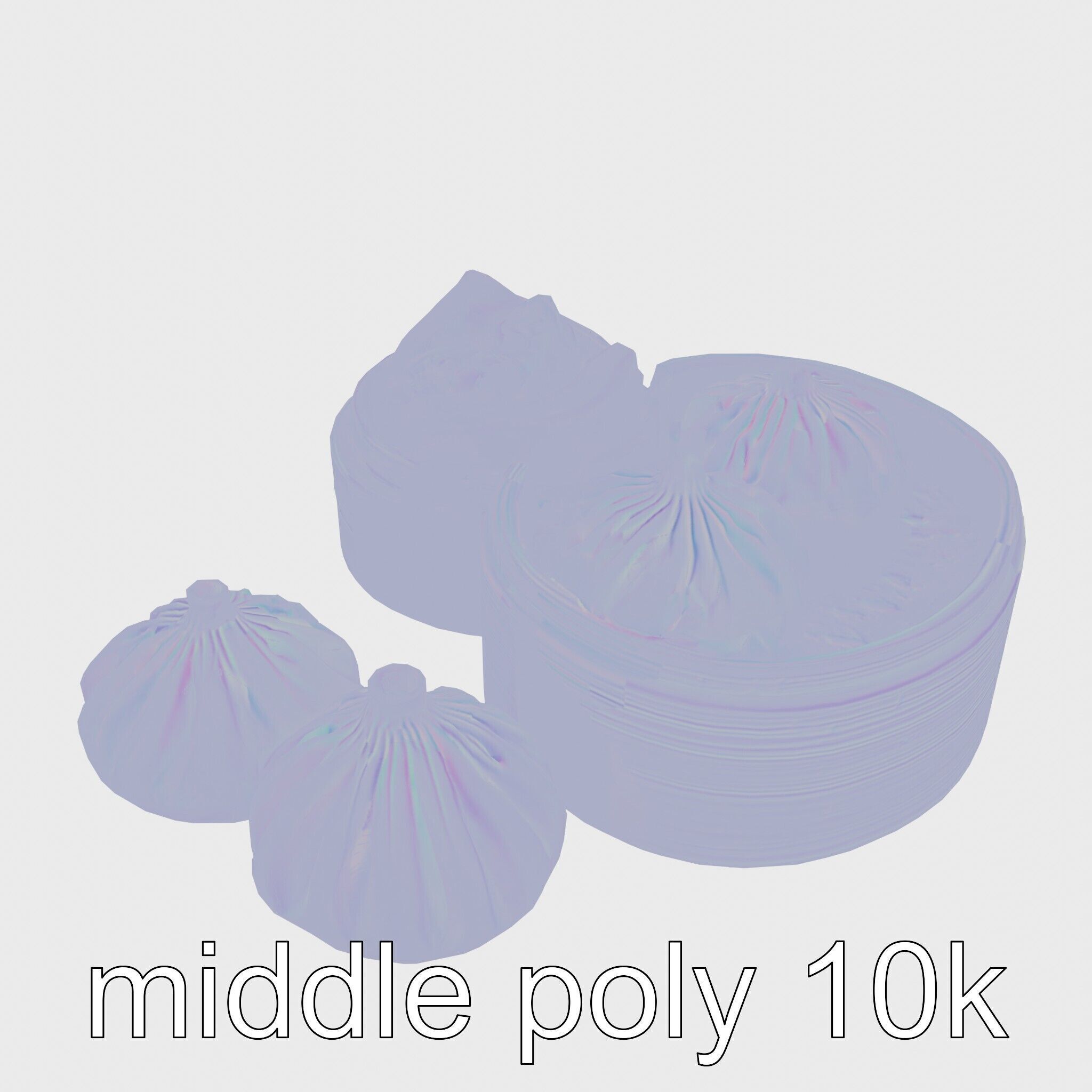 Dim Sum Feast Steamer model pack Low-poly 3D model_15