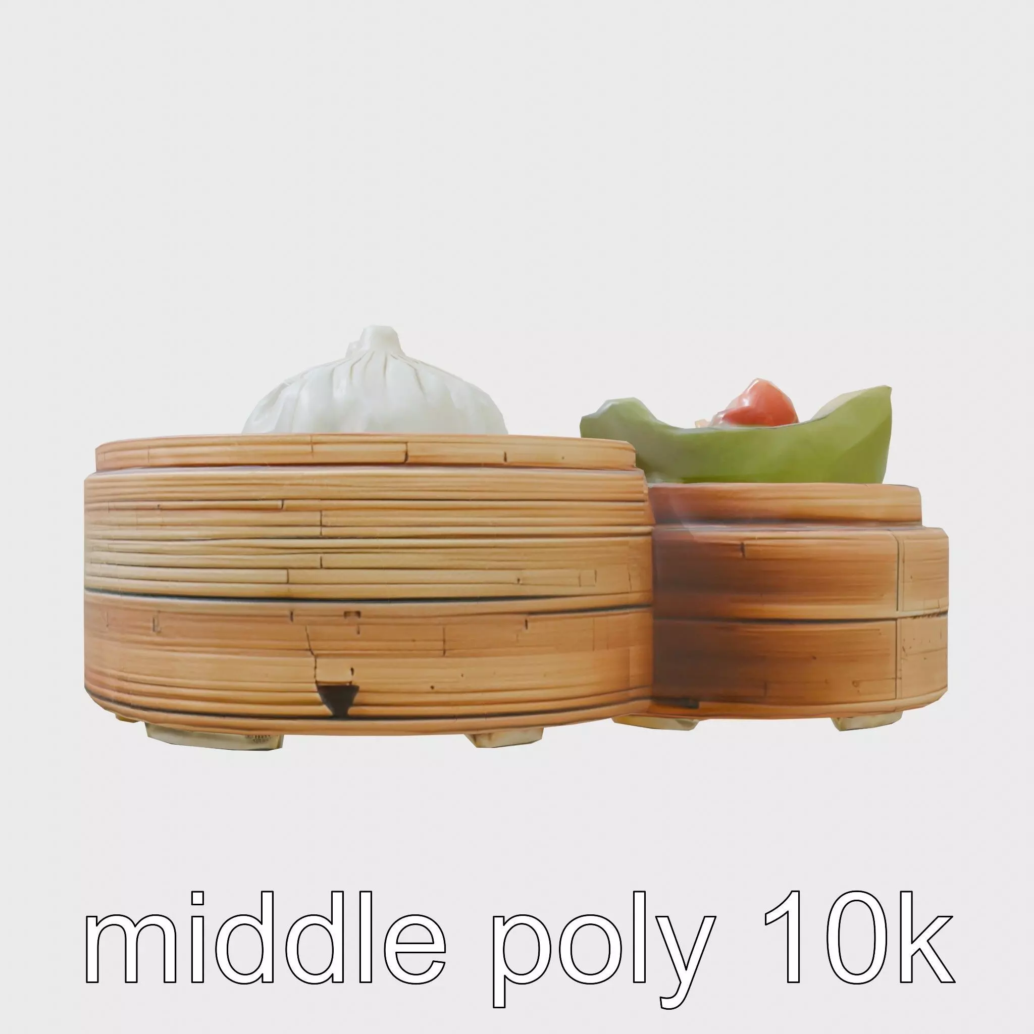 Dim Sum Feast Steamer model pack Low-poly 3D model_0