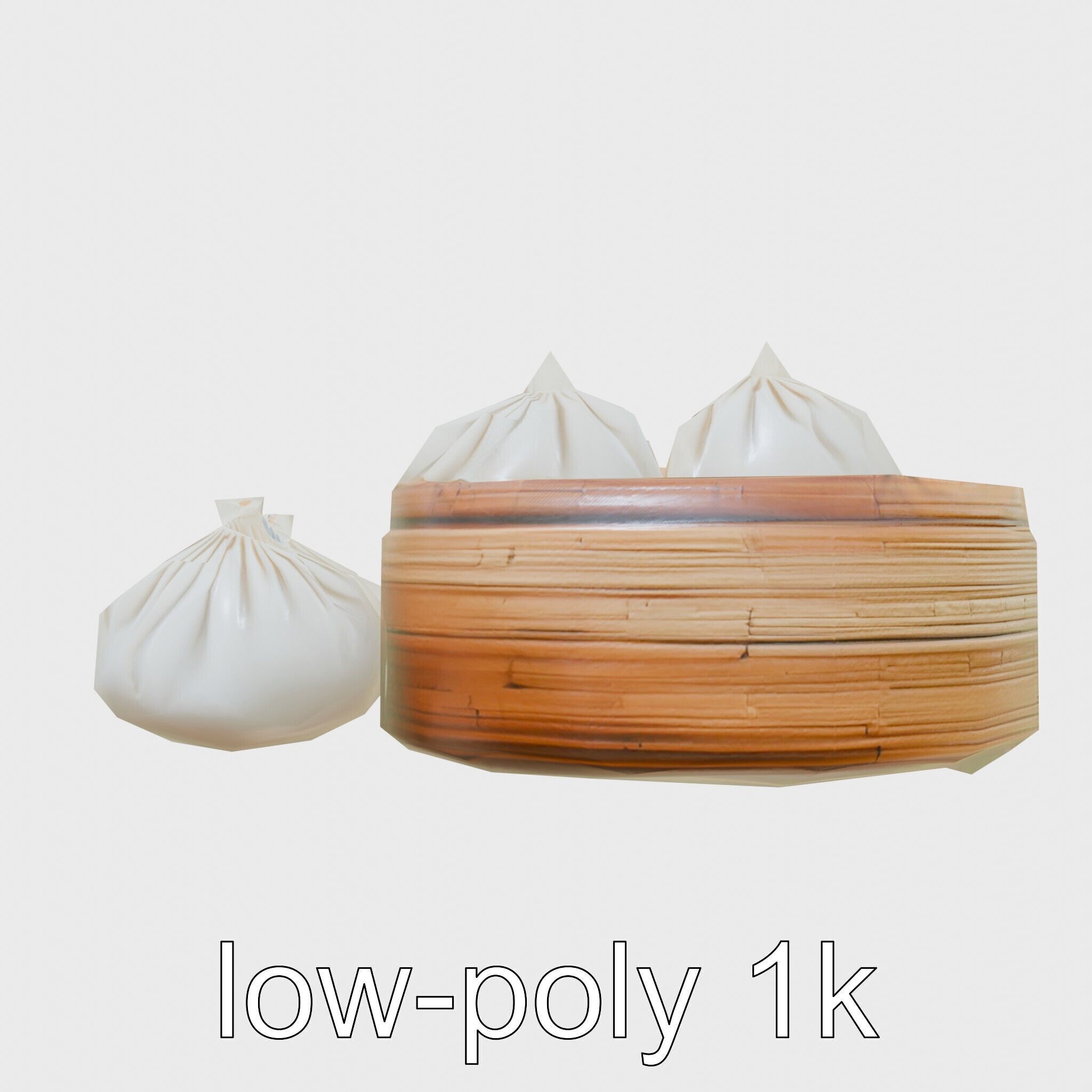 Dim Sum Feast Steamer model pack Low-poly 3D model_23