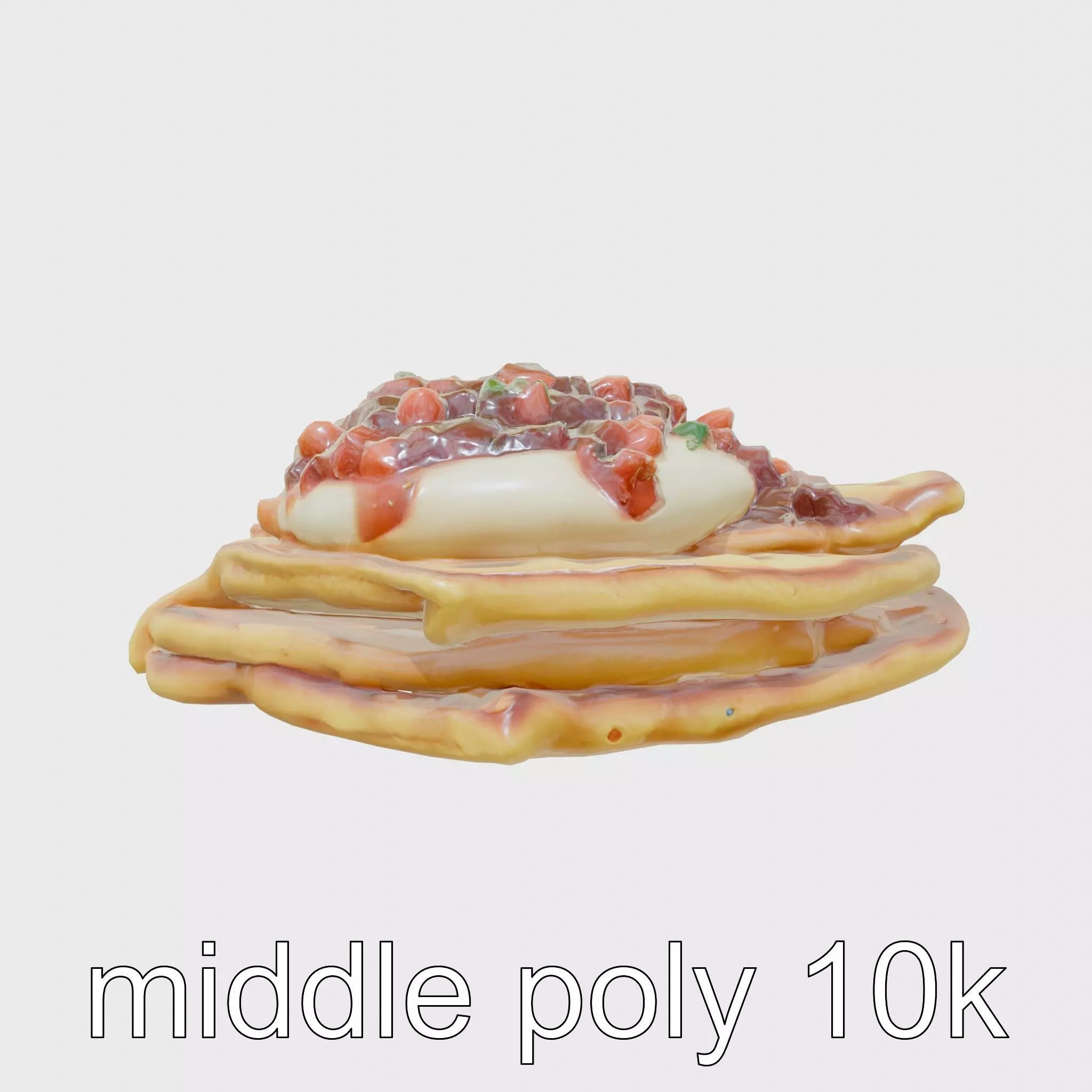 Russian Blini Pancakes with Toppings model pack Low-poly 3D model